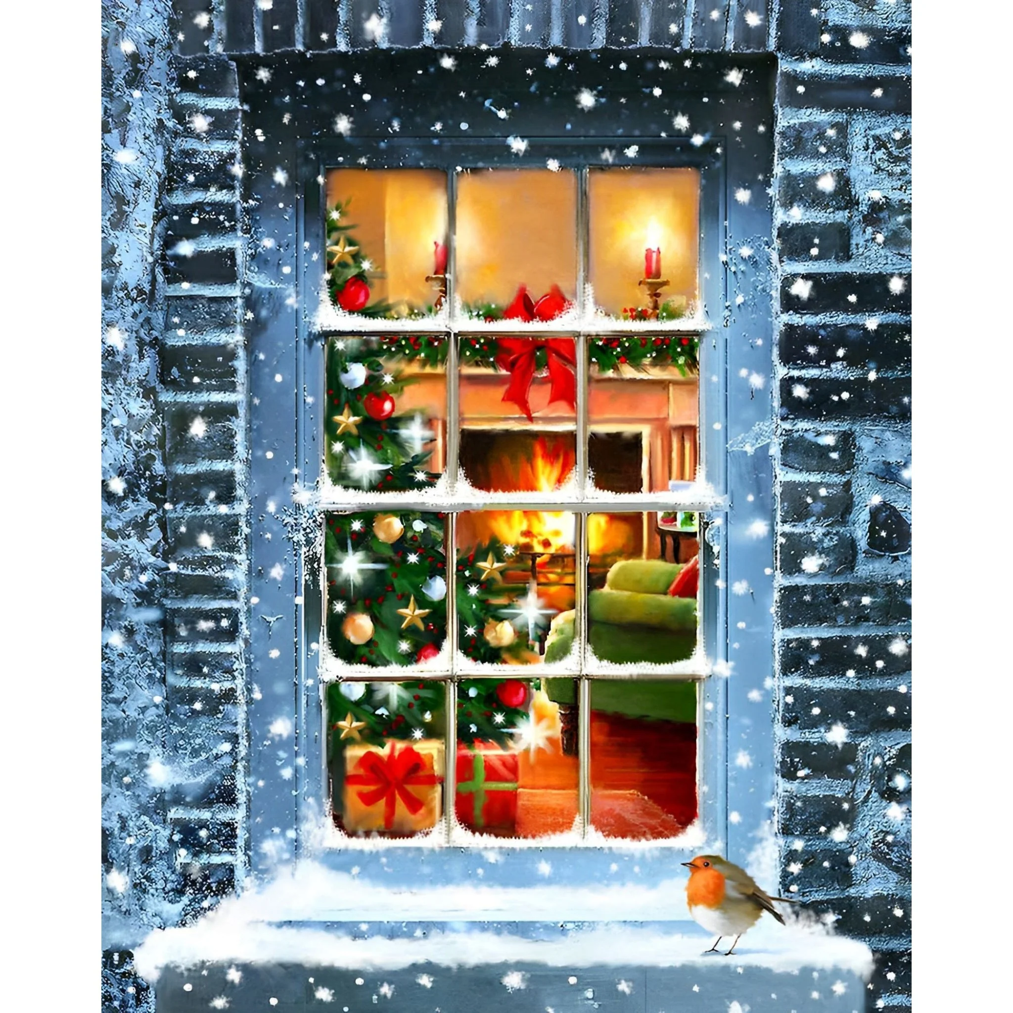 Christmas Through Window | Diamond Painting - Image 2