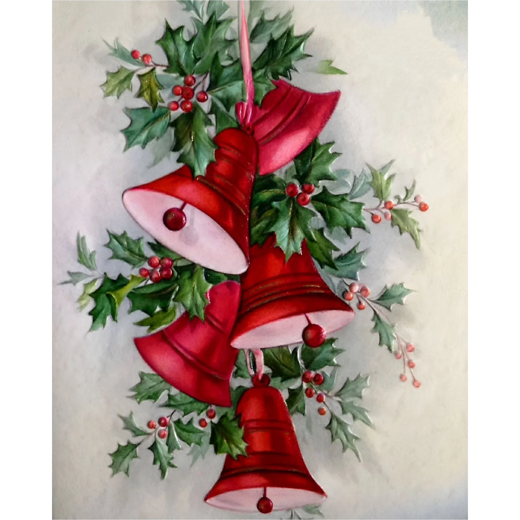 Red Christmas Bells | Diamond Painting - Image 2