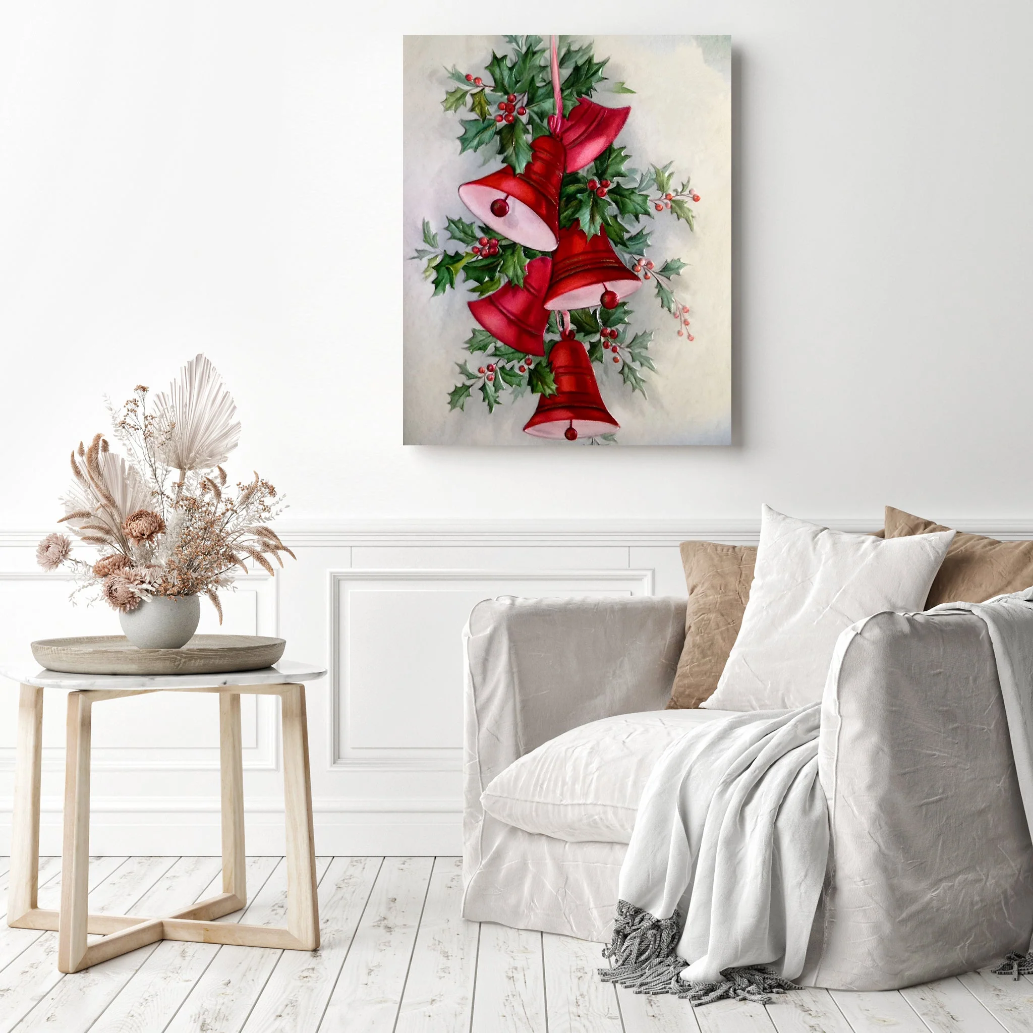 Red Christmas Bells | Diamond Painting - Image 3