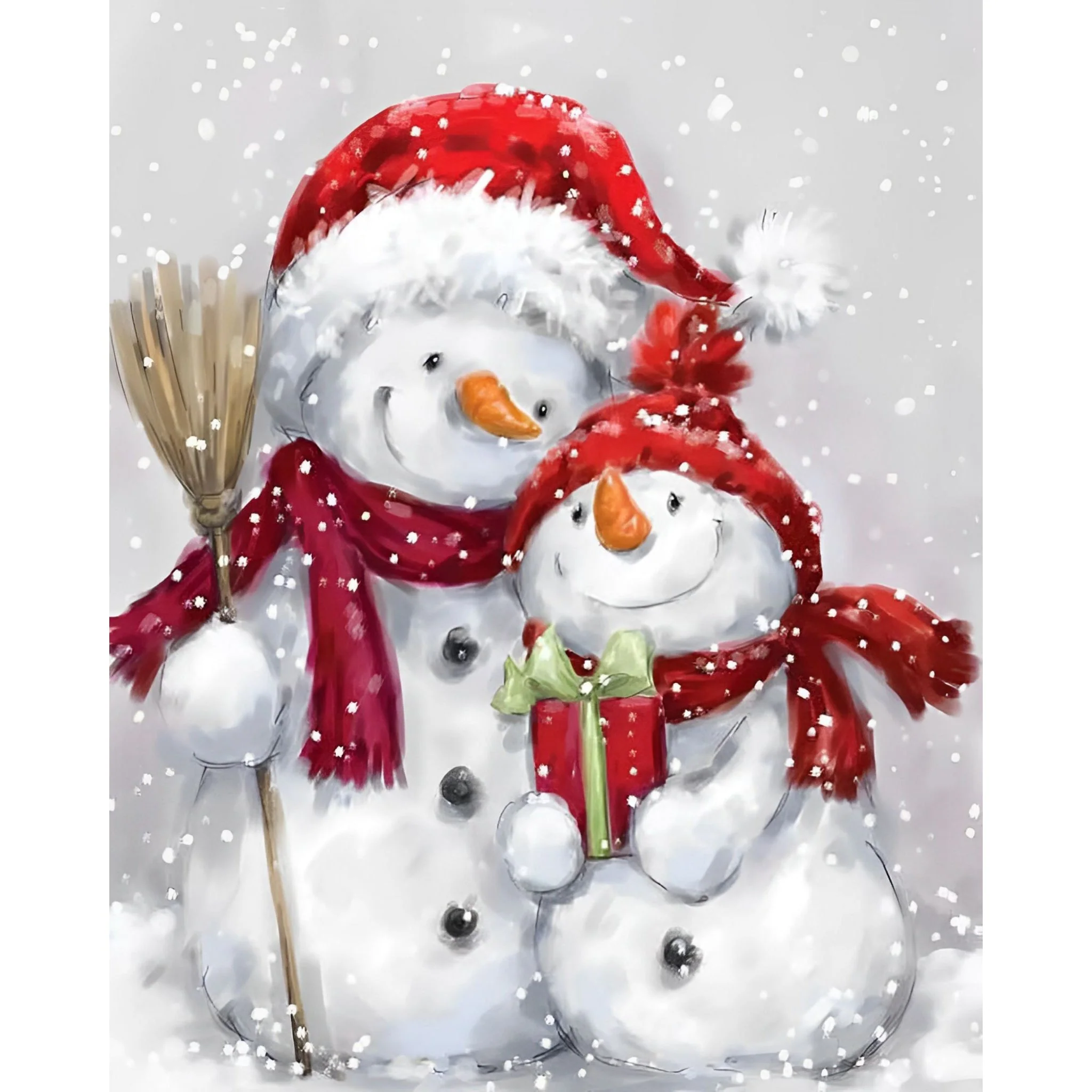 Merry Christmas Snowmans | Diamond Painting - Image 2