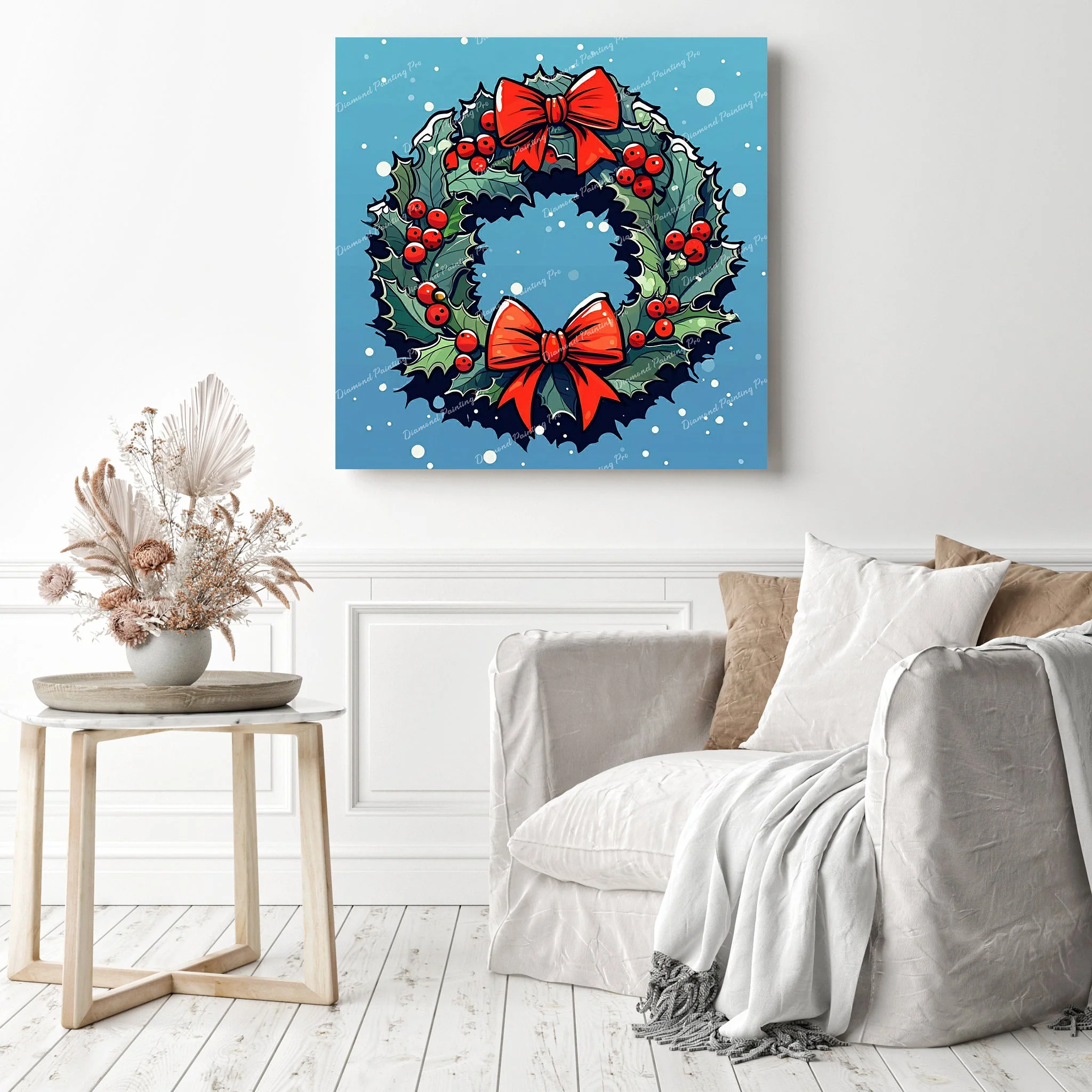 Cartoon Wreath with Ribbons | Diamond Painting - Image 3