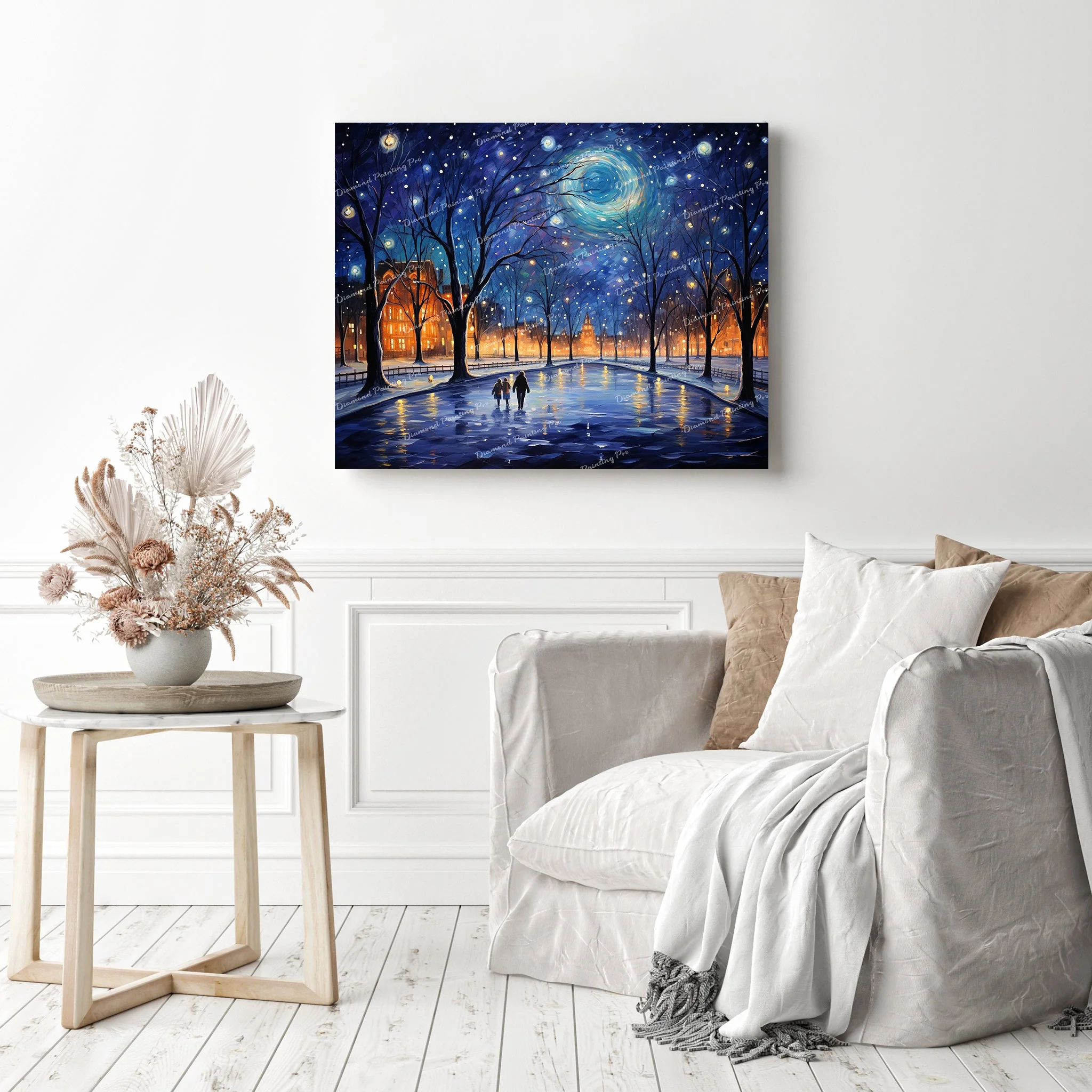 Starry Skating Night | Diamond Painting - Image 3