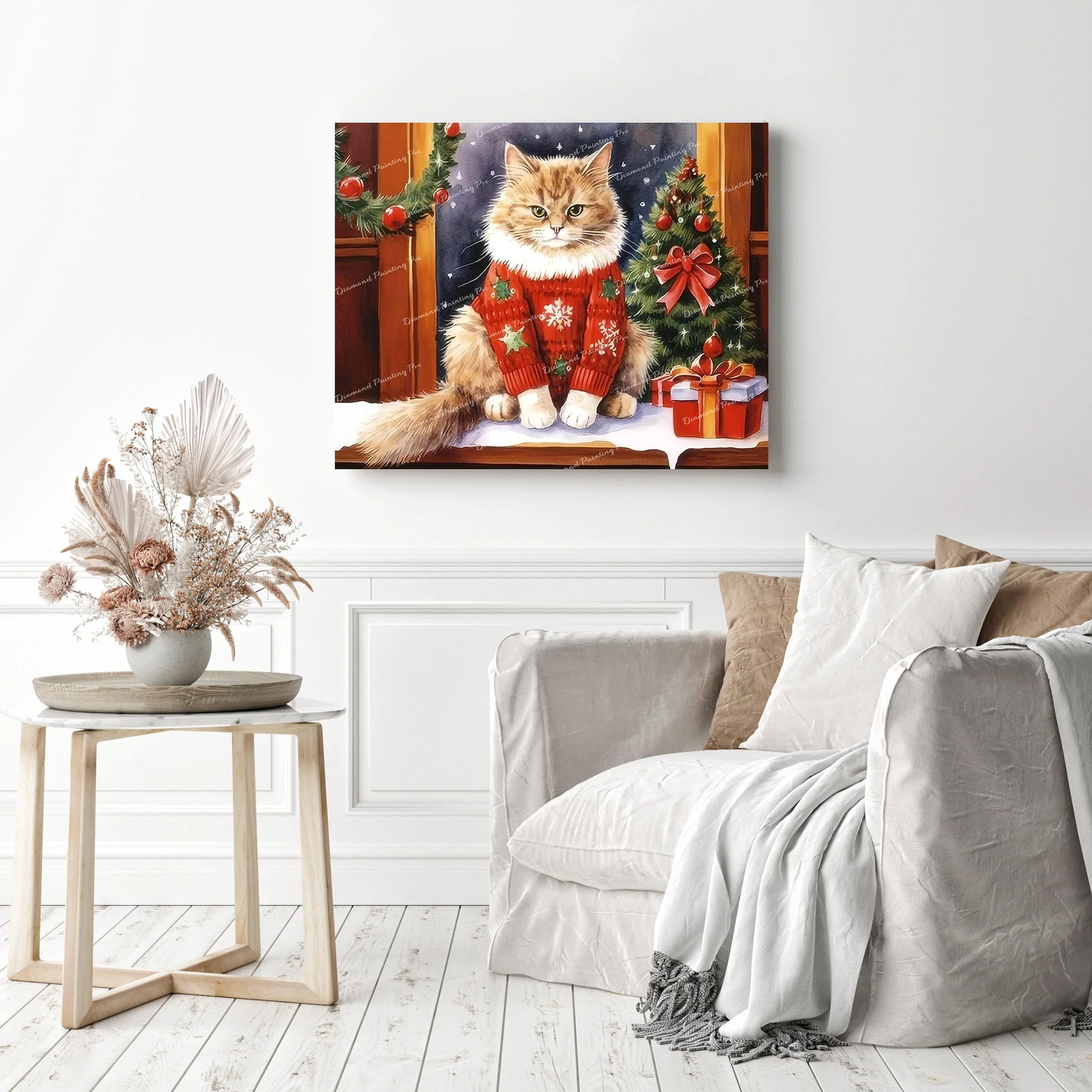 Christmas Delight in a Sweater | Diamond Painting - Image 3
