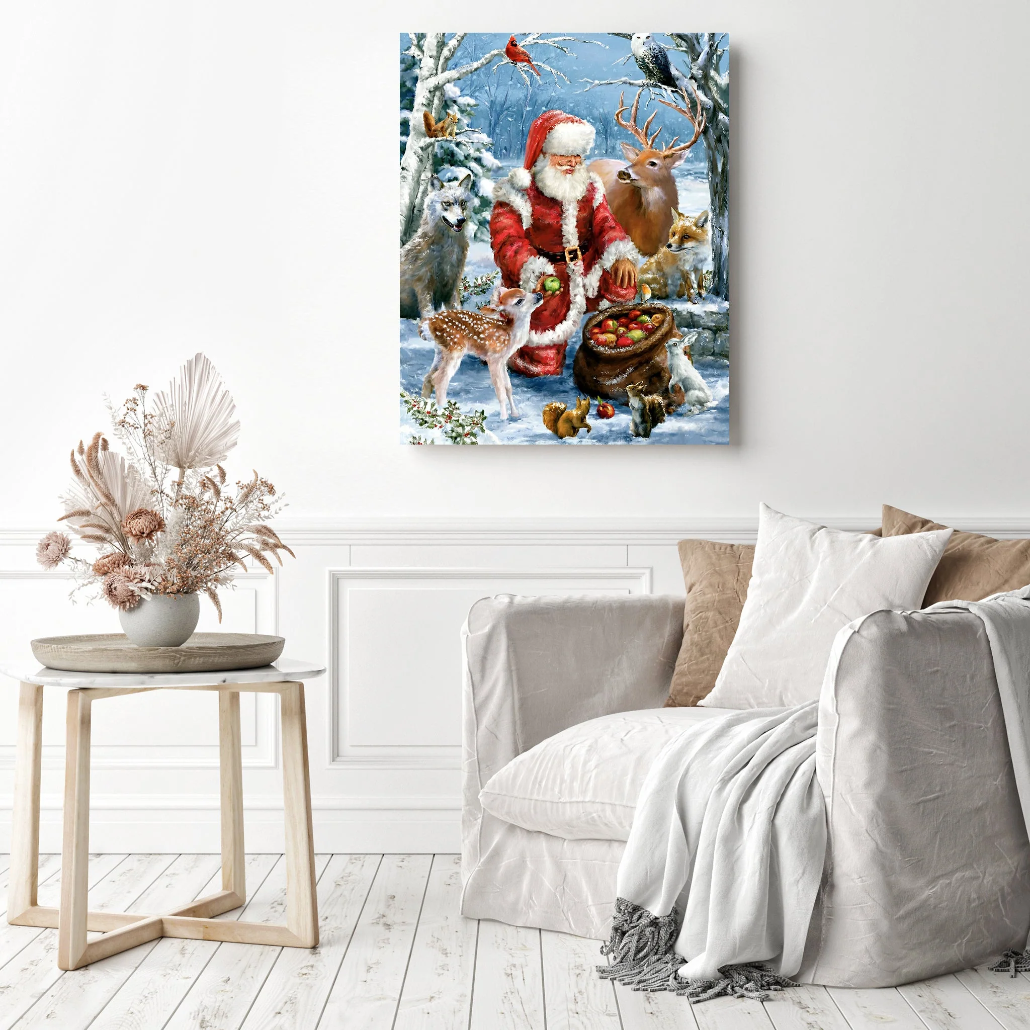 Santa with Forest Friends | Diamond Painting - Image 3