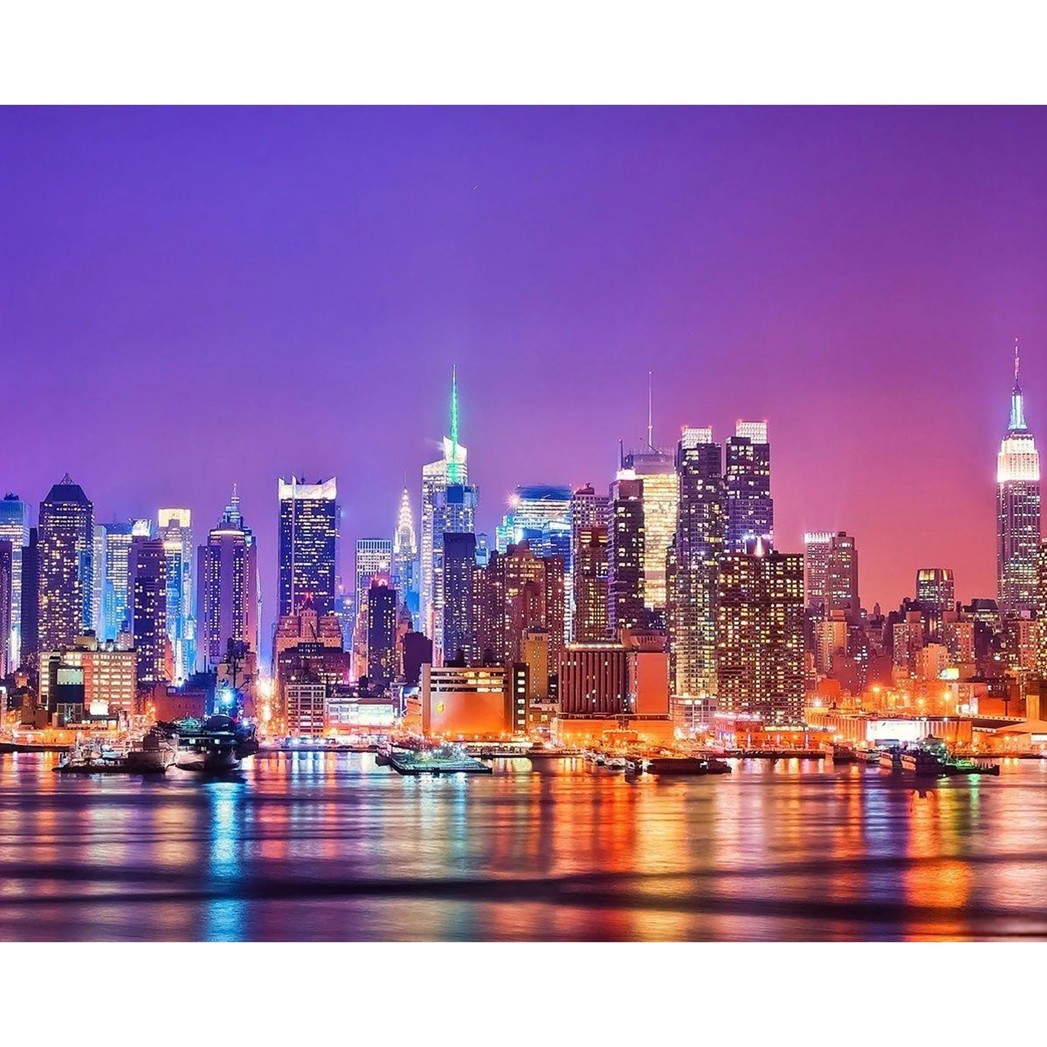 New York Night Skyline | Diamond Painting - Image 2