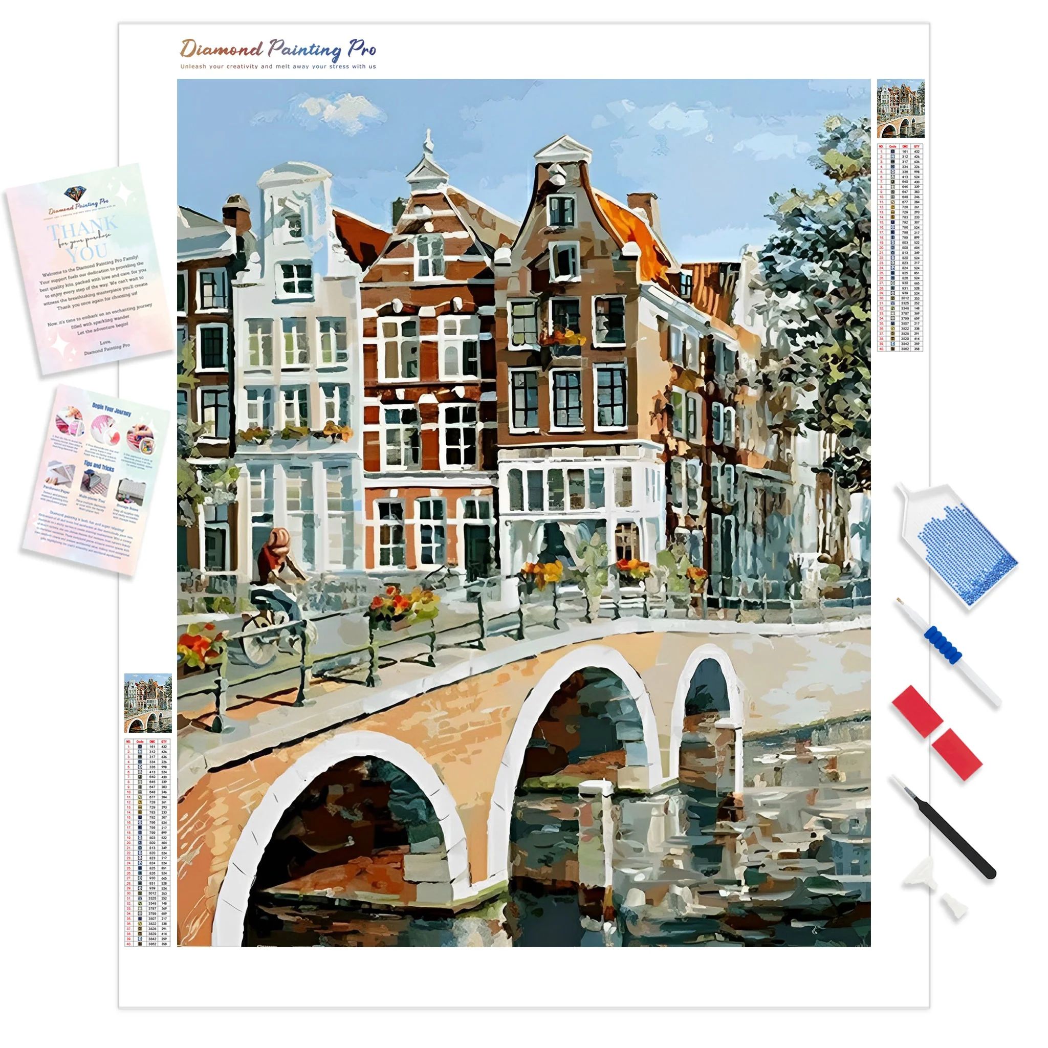 View of Amsterdam Canal | Diamond Painting