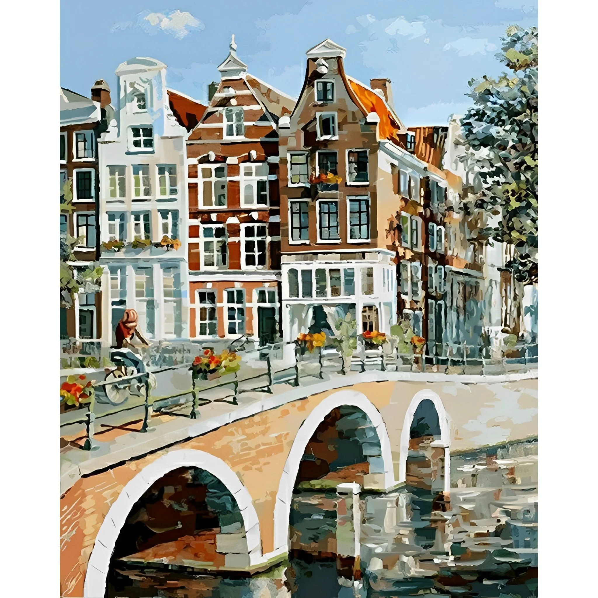 View of Amsterdam Canal | Diamond Painting - Image 2