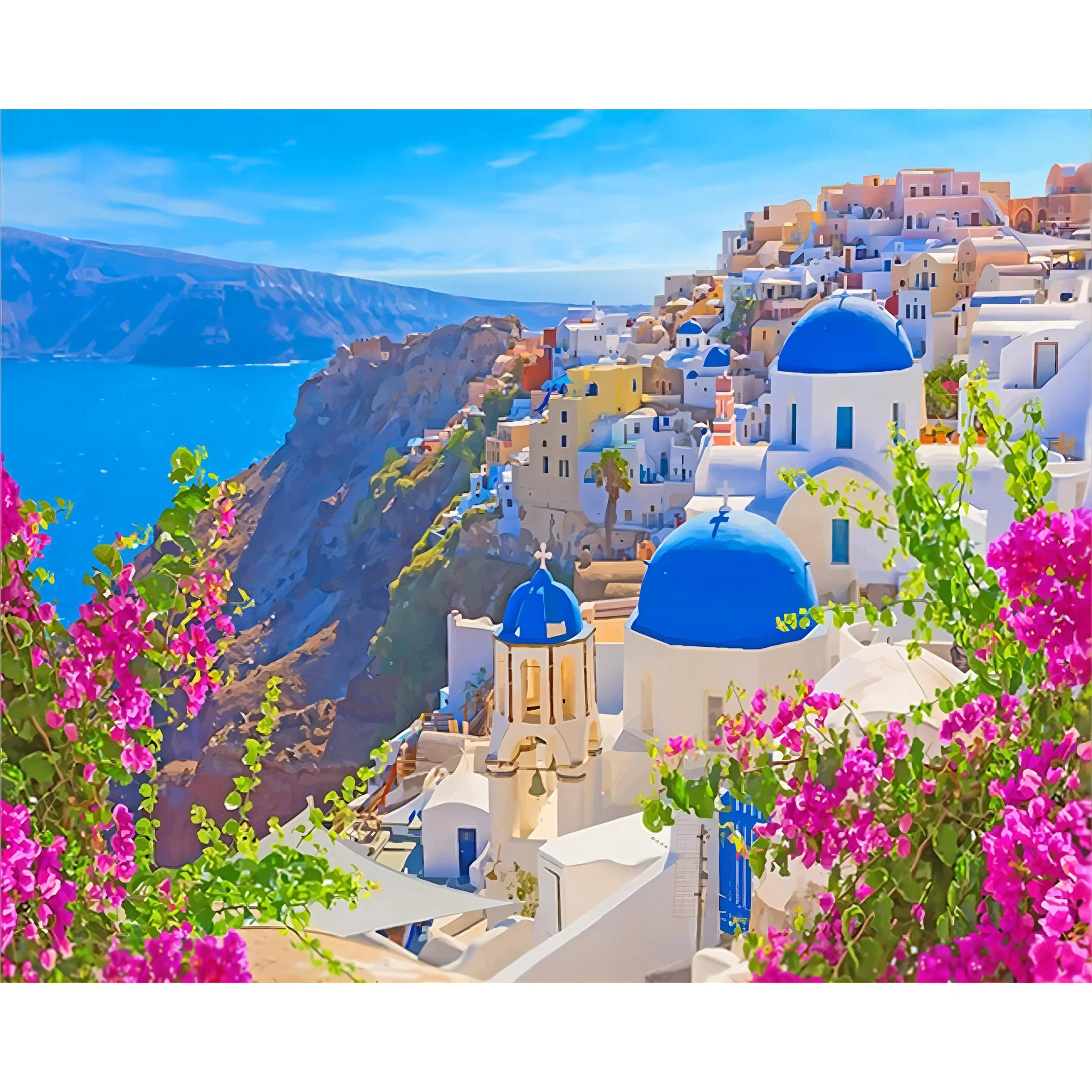 Santorini Greece | Diamond Painting - Image 2