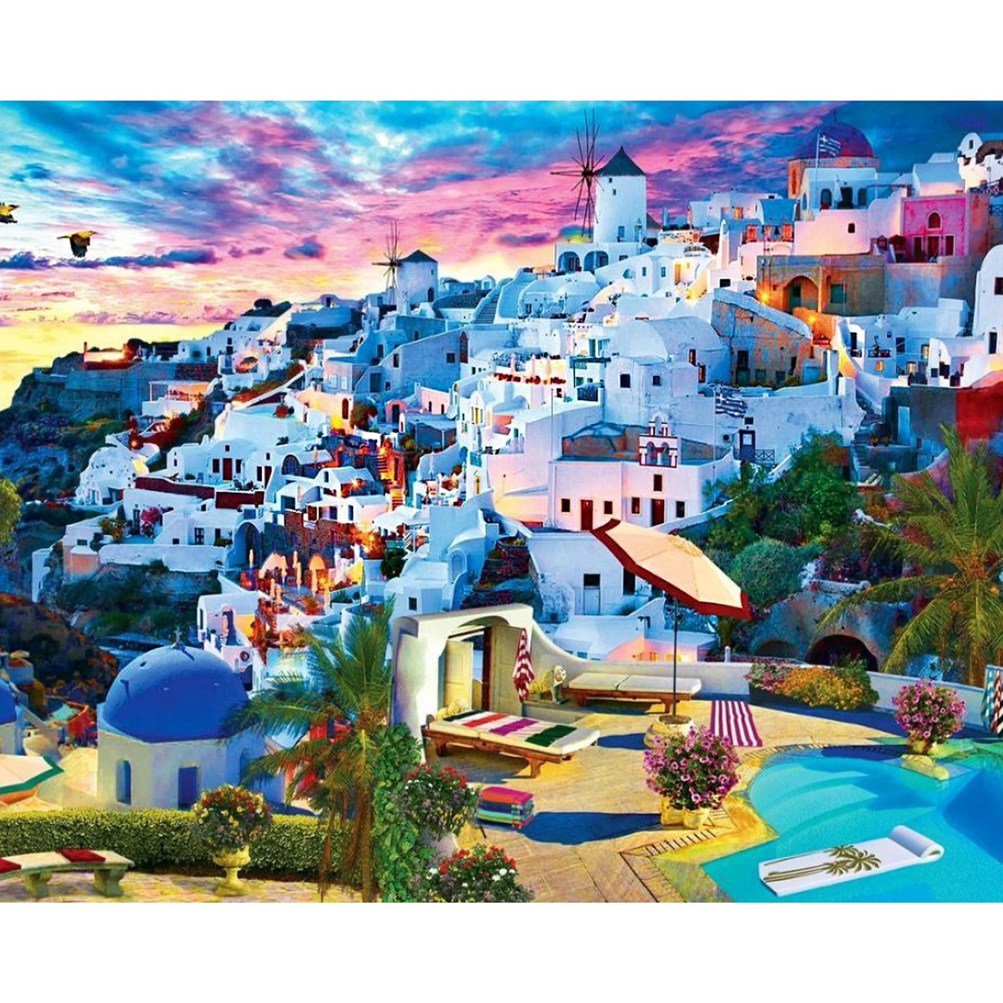 Santorini Sky | Diamond Painting - Image 2
