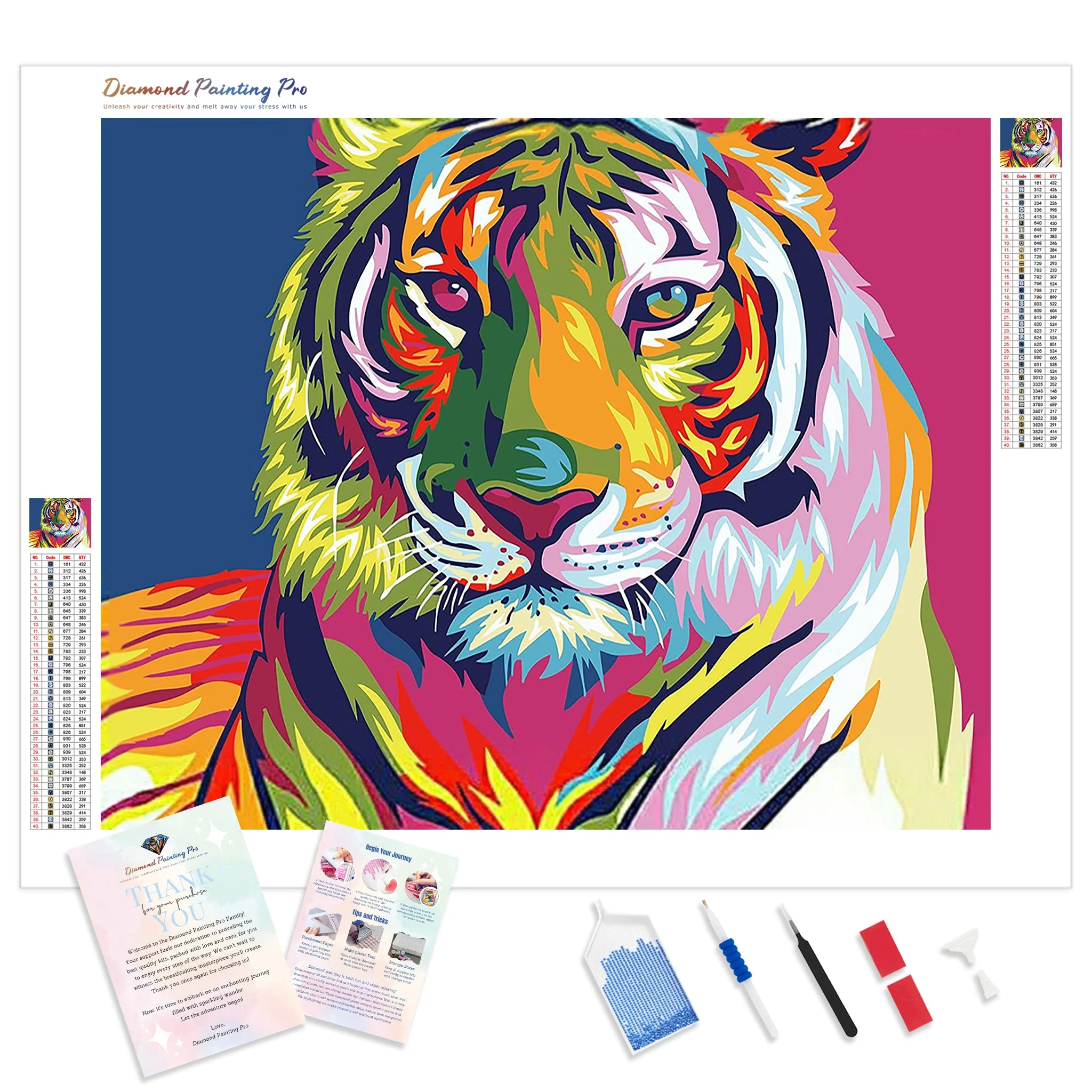 Colorful Tiger | Diamond Painting