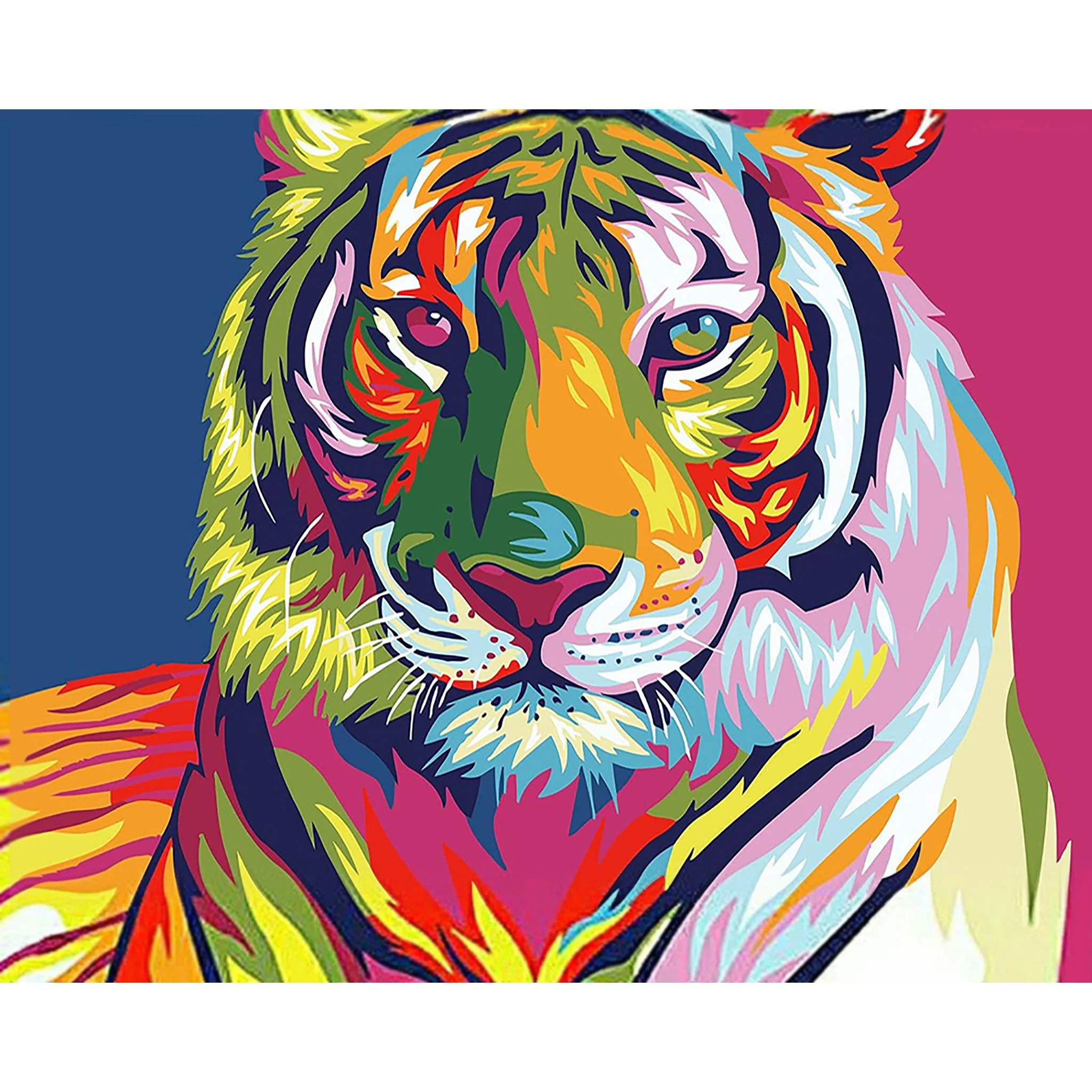 Colorful Tiger | Diamond Painting - Image 2
