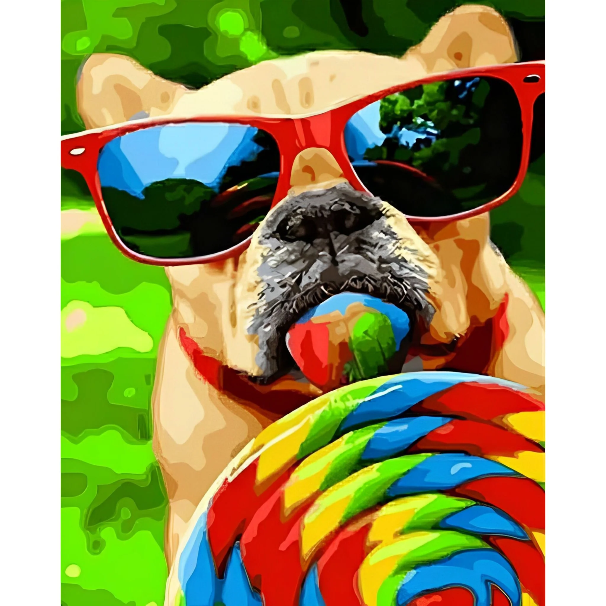 Lollypop Pug | Diamond Painting - Image 2