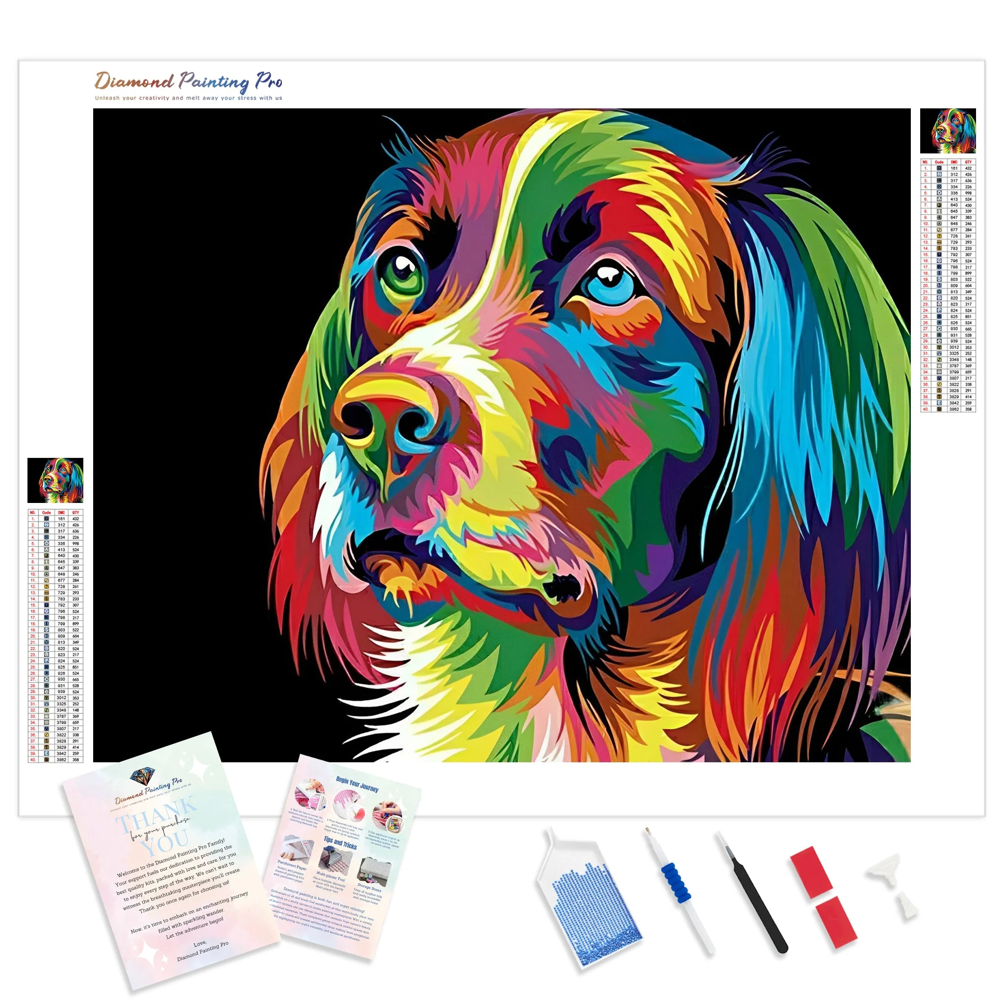 Abstract Dog | Diamond Painting
