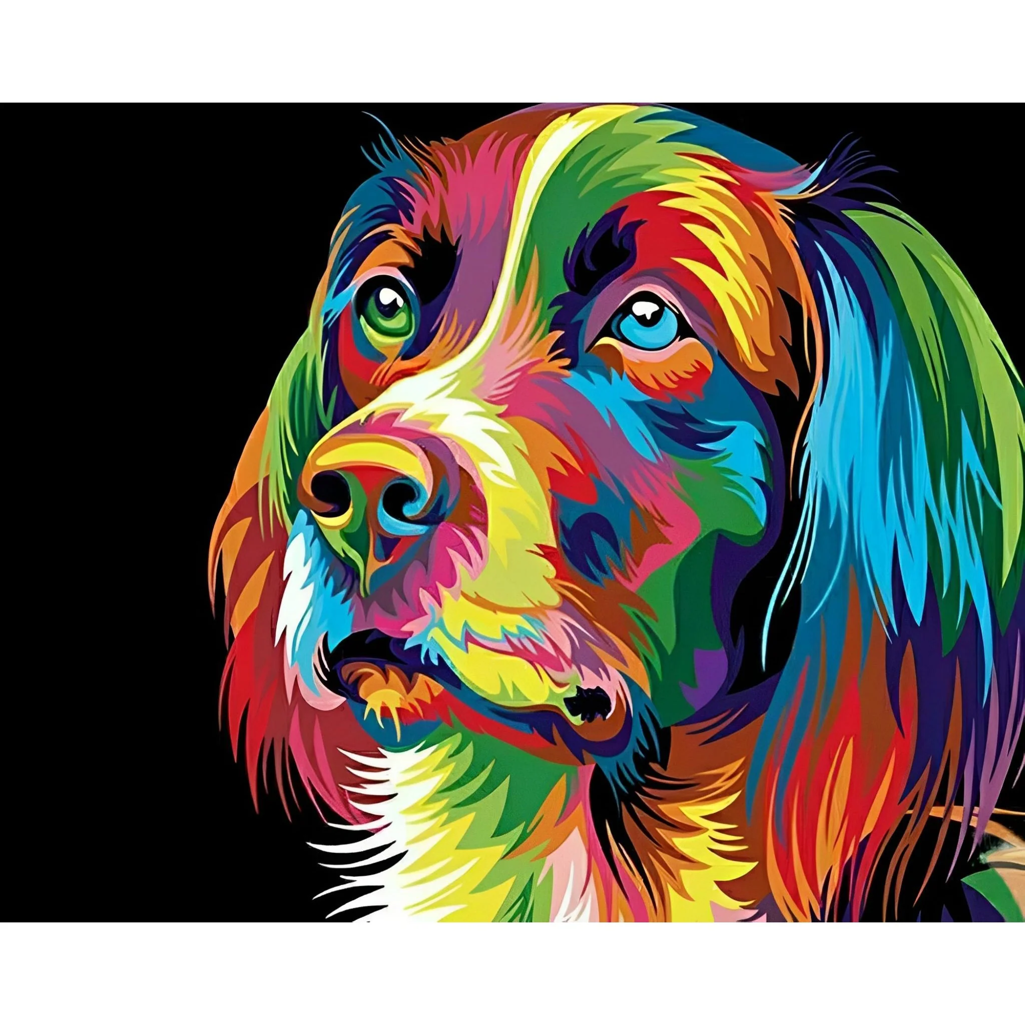 Abstract Dog | Diamond Painting - Image 2