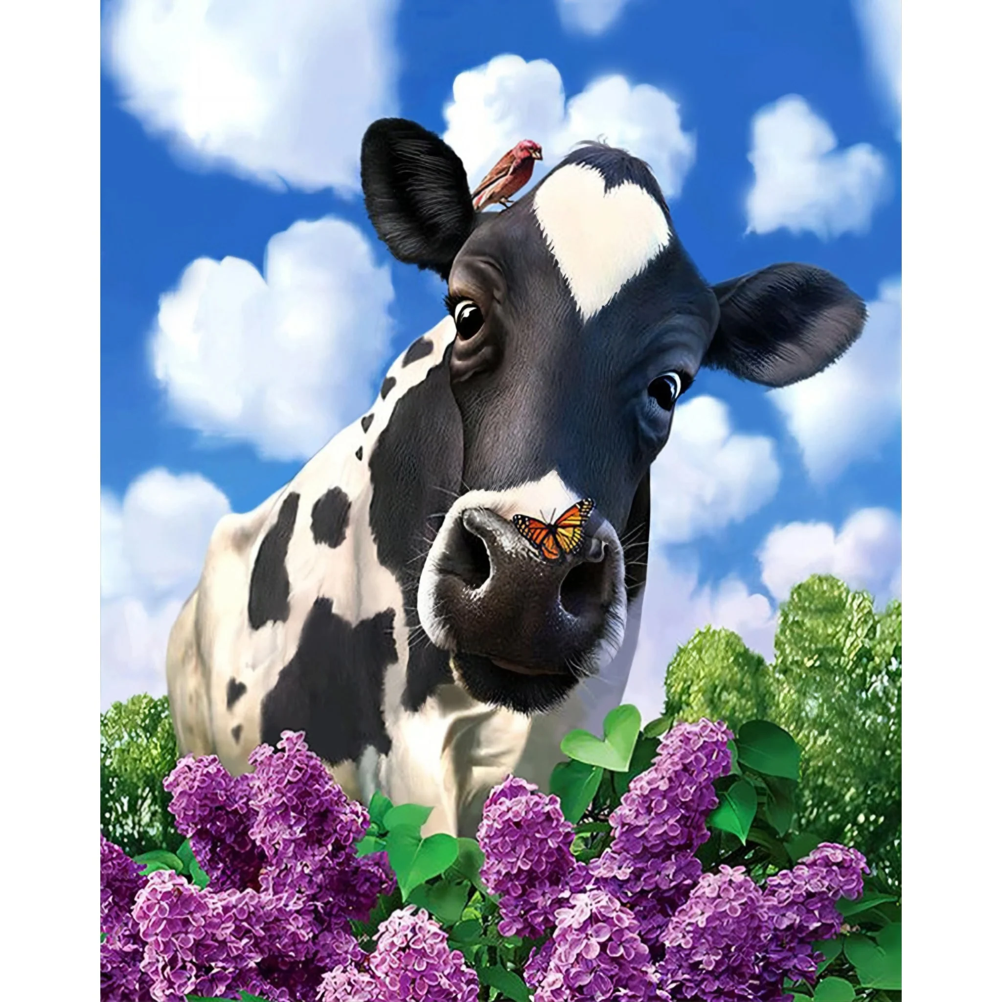Cow Flowers | Diamond Painting - Image 2