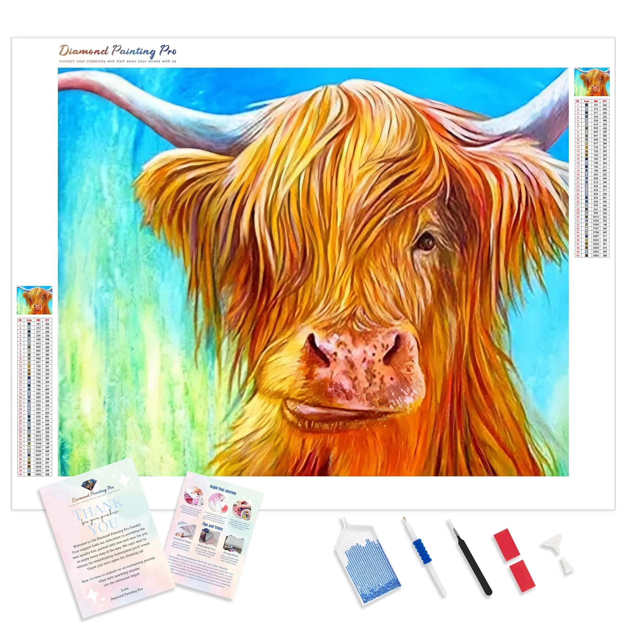 Rustic Highland Cow | Diamond Painting