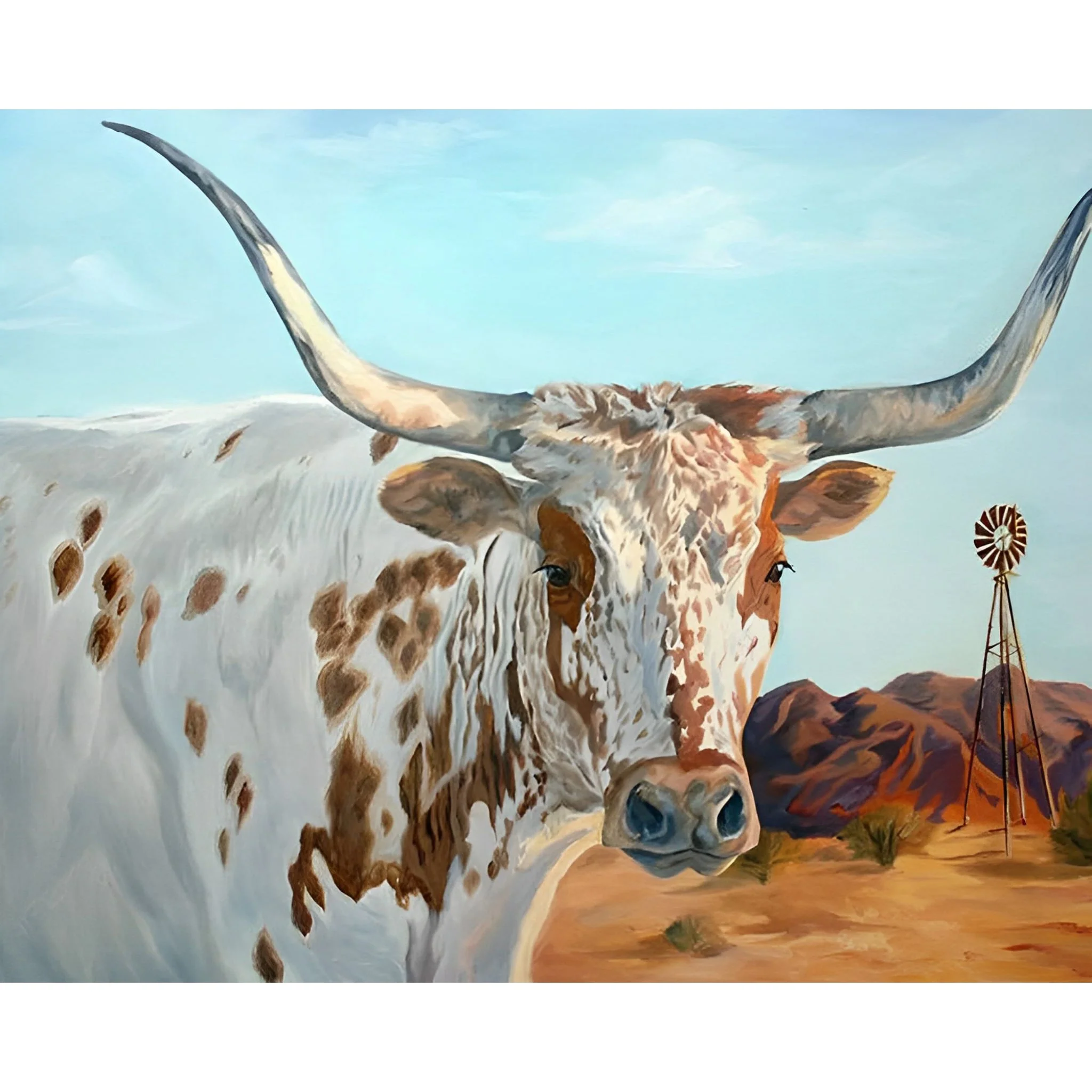 Longhorn Cattle | Diamond Painting - Image 2