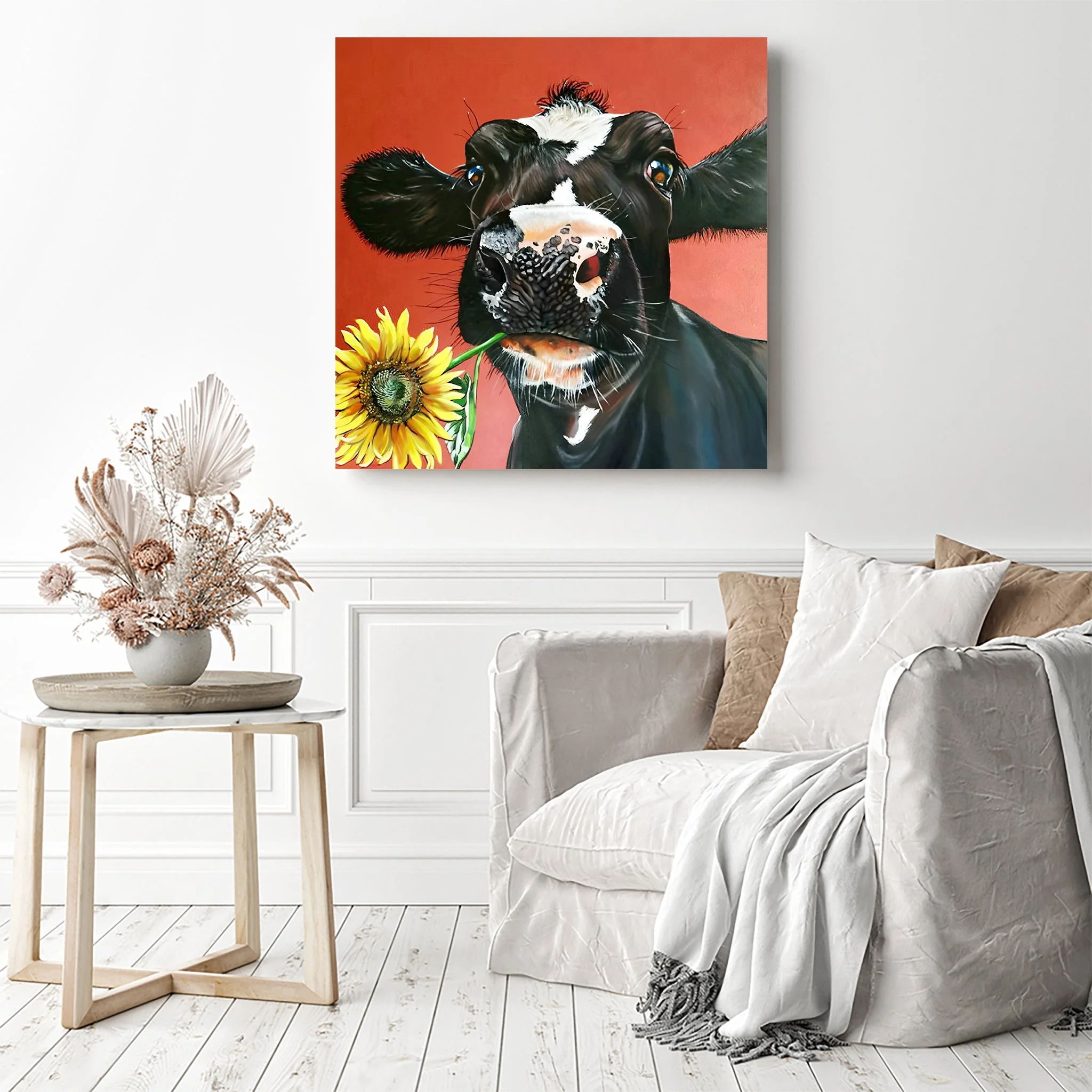Sunflower Cow | Diamond Painting - Image 3