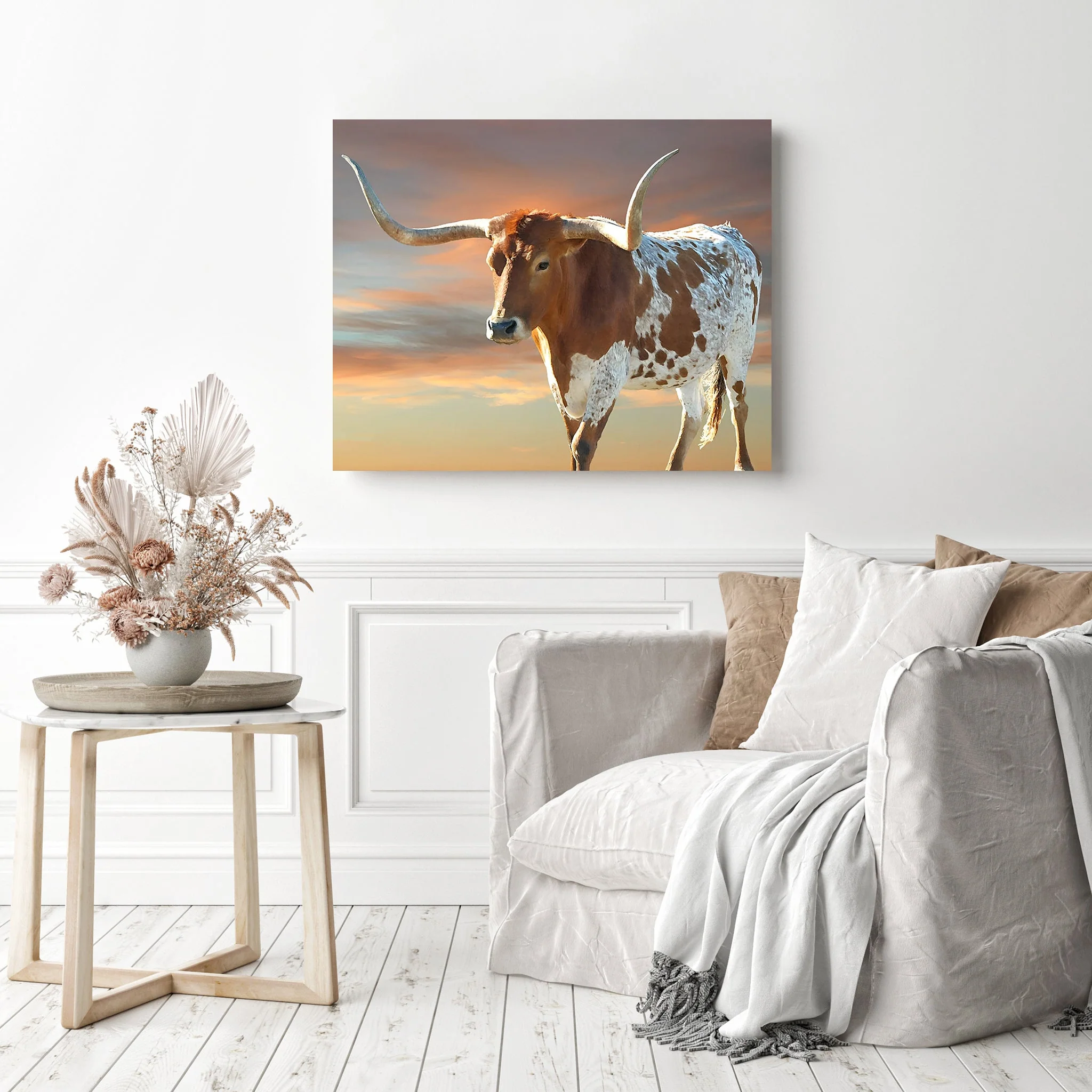 Texas Longhorn Cow | Diamond Painting - Image 3