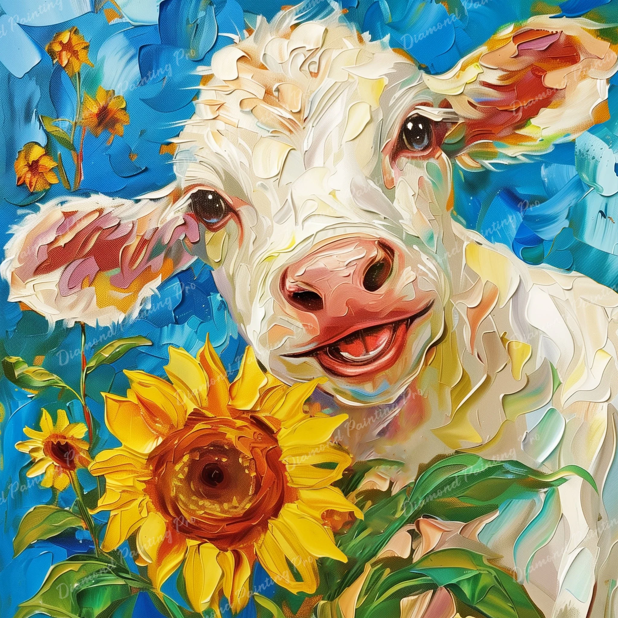 Sunflower Calf | Diamond Painting - Image 2