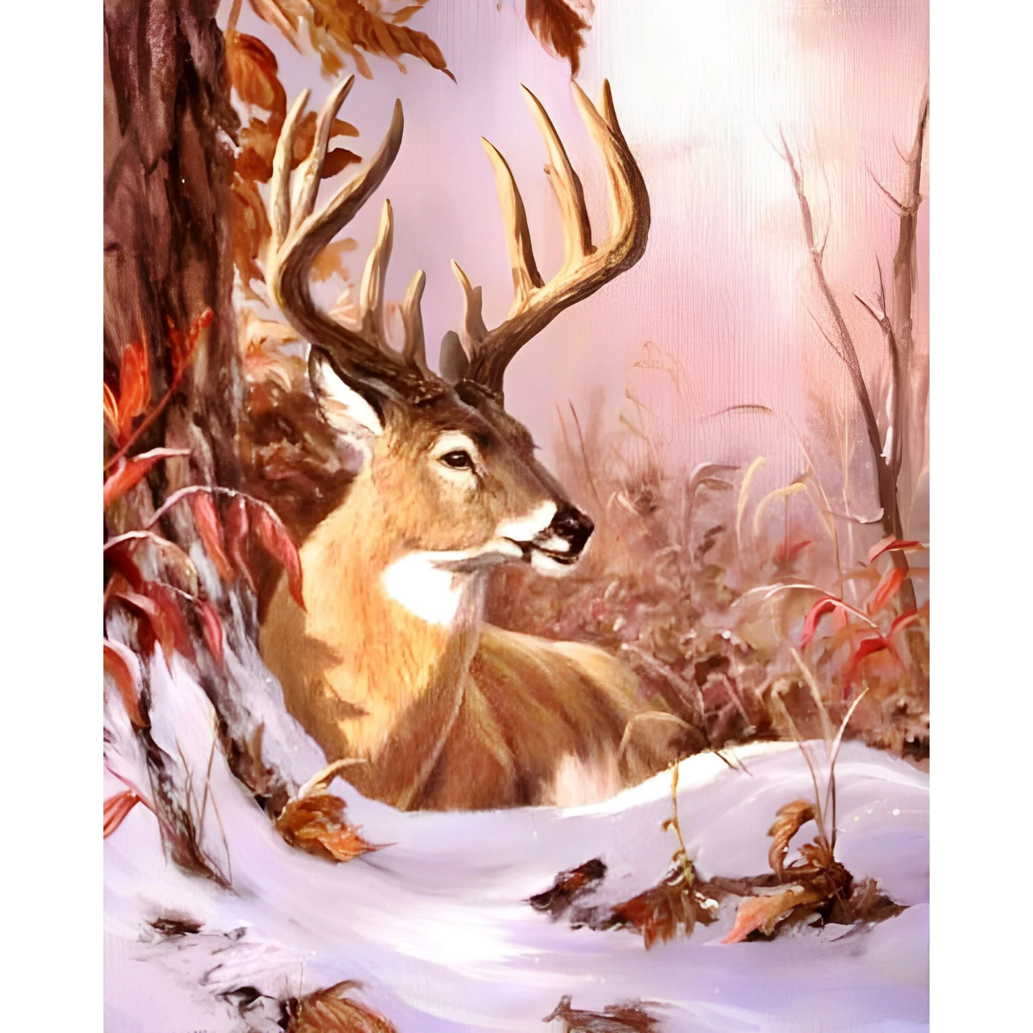 Deer in Winter | Diamond Painting - Image 2