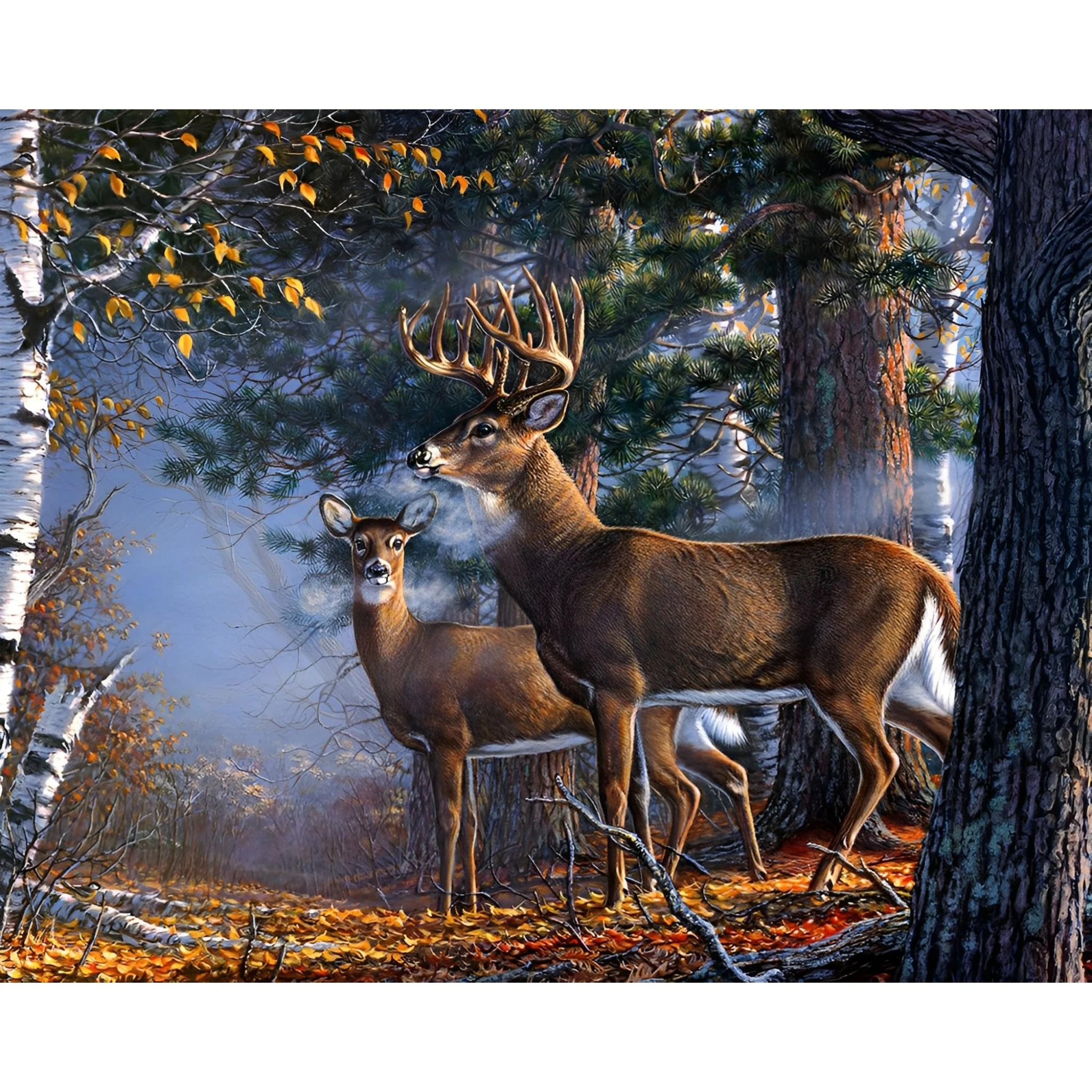 Deer in Autumn Forest | Diamond Painting - Image 2