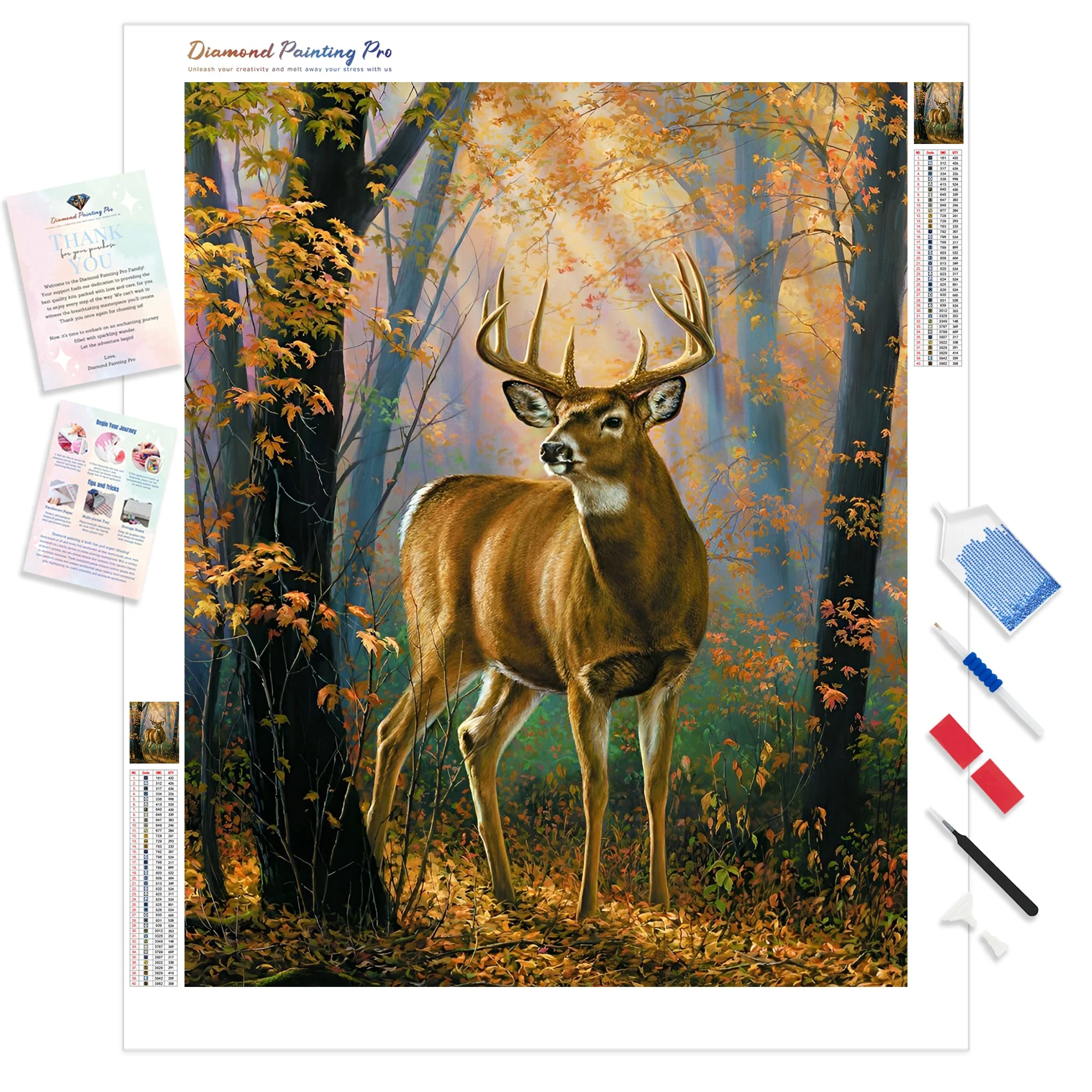Autumn Deer Forest | Diamond Painting