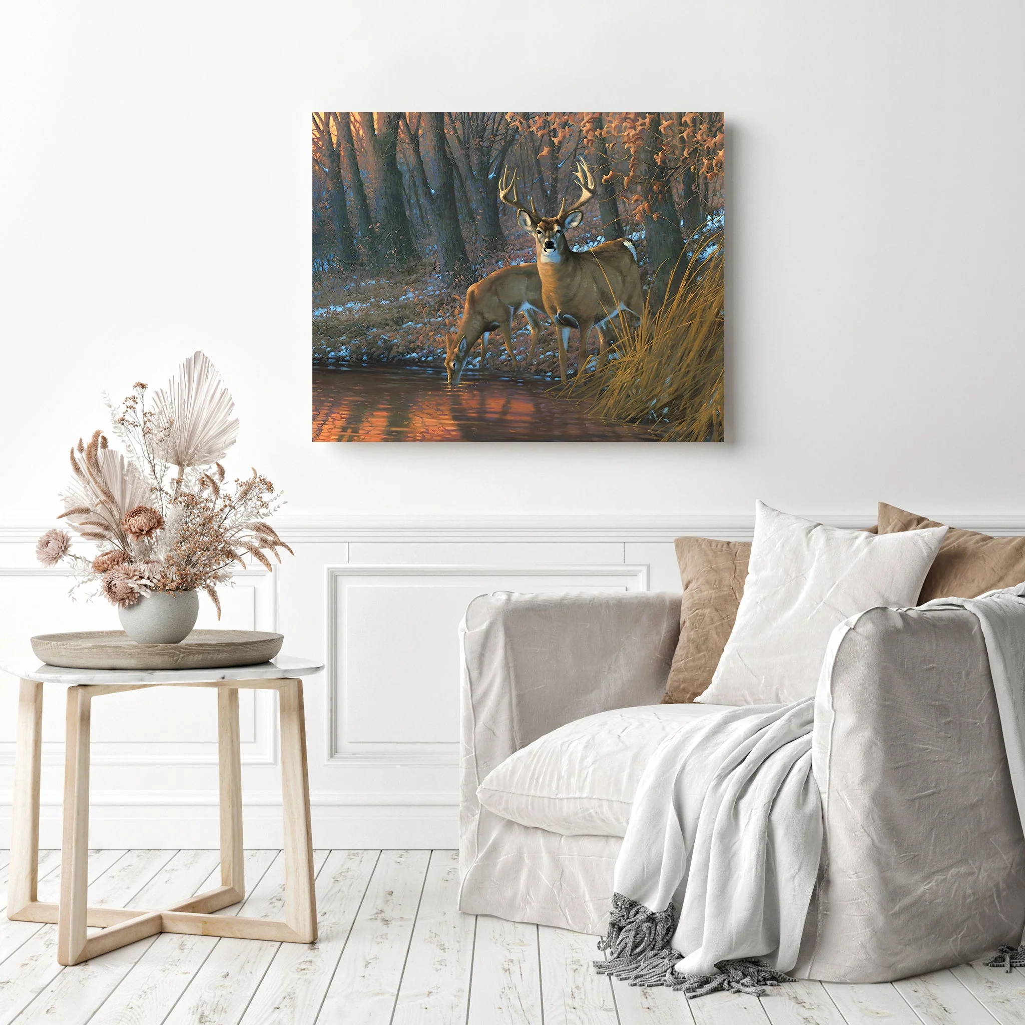Woodland Waterhole Deer | Diamond Painting - Image 3