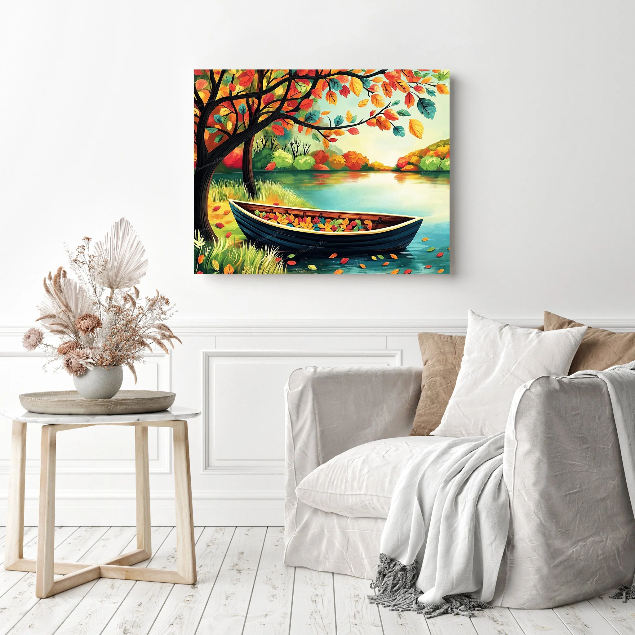 Docked Fall Daydreams | Diamond Painting - Image 3