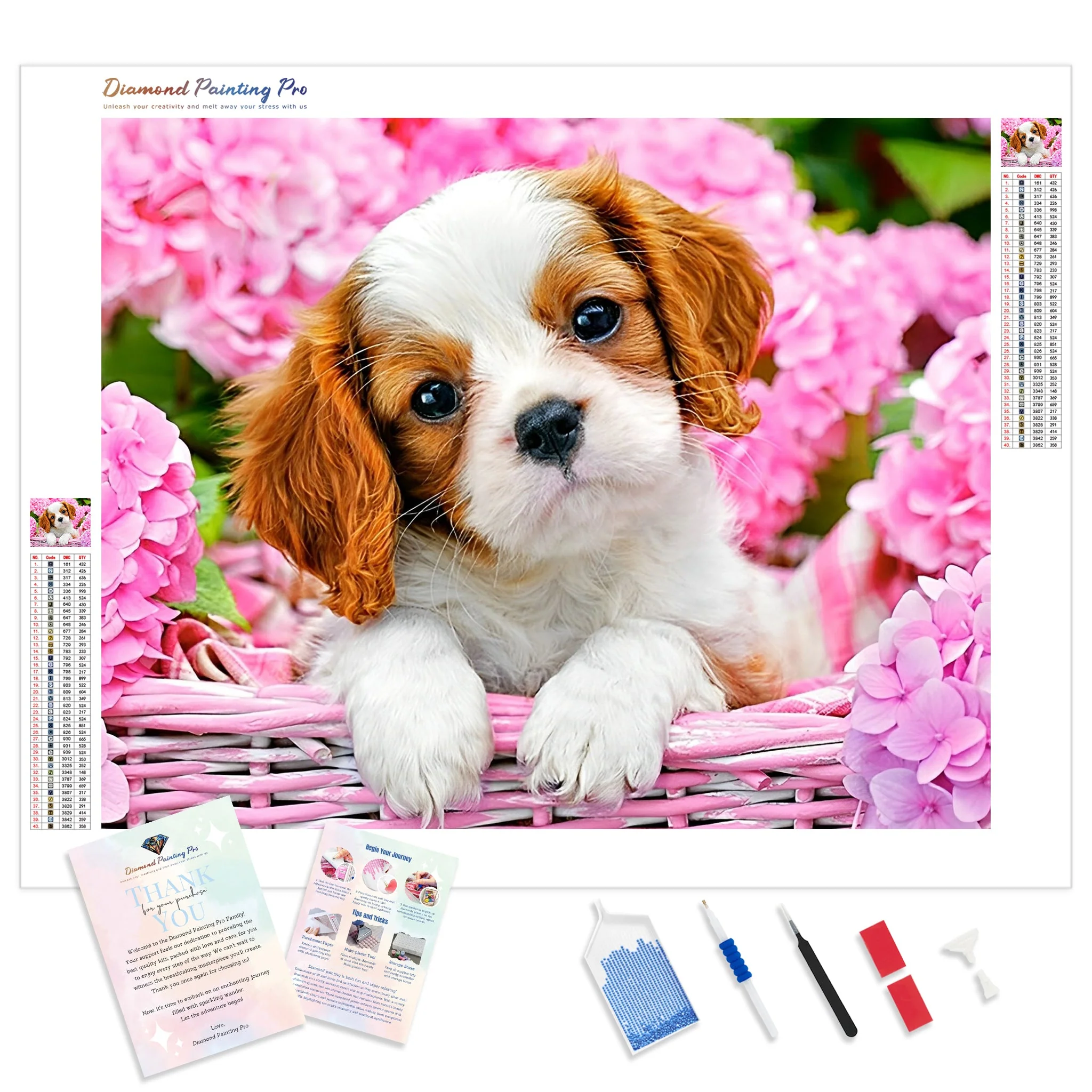Basket Puppy | Diamond Painting