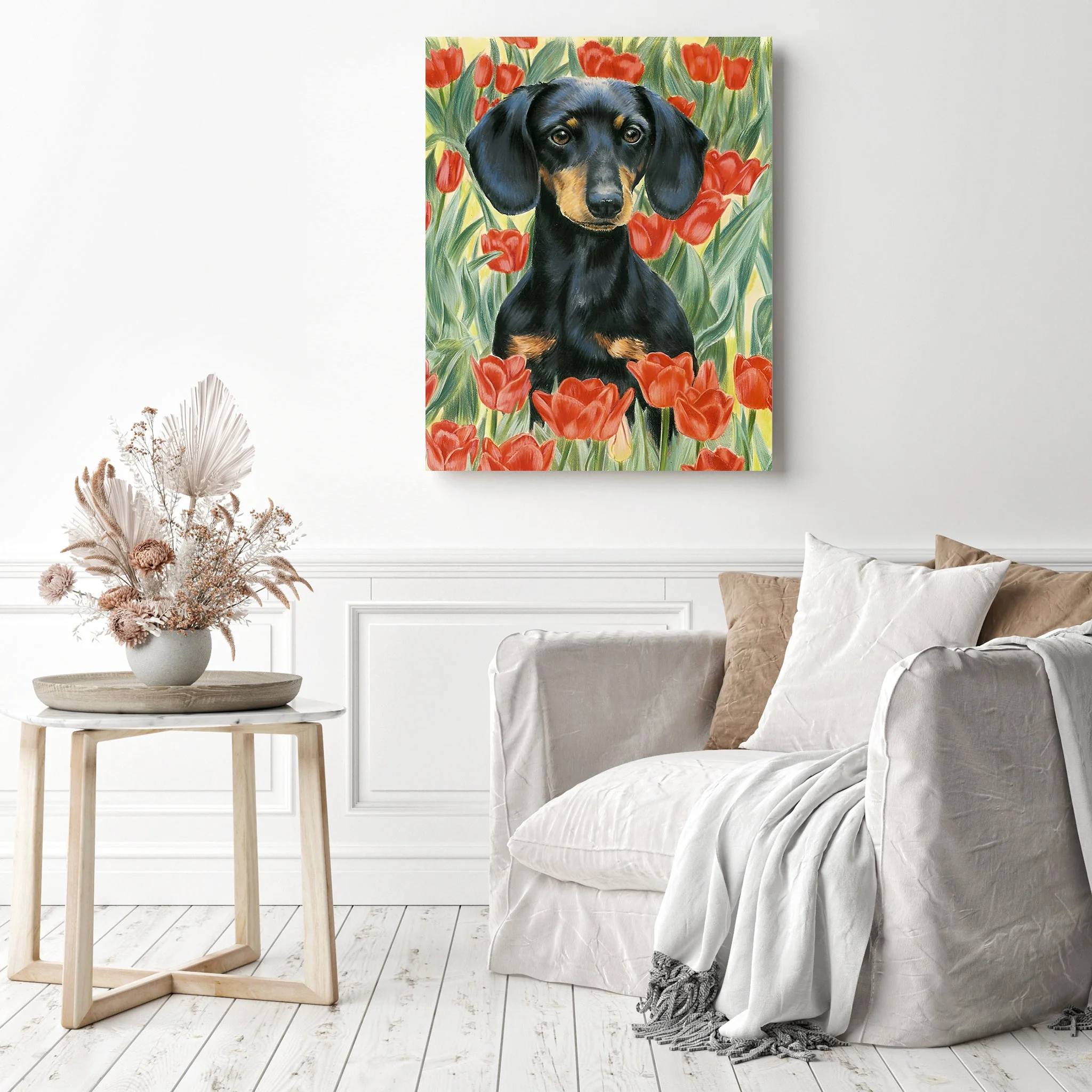 Dachshund Flower | Diamond Painting - Image 3