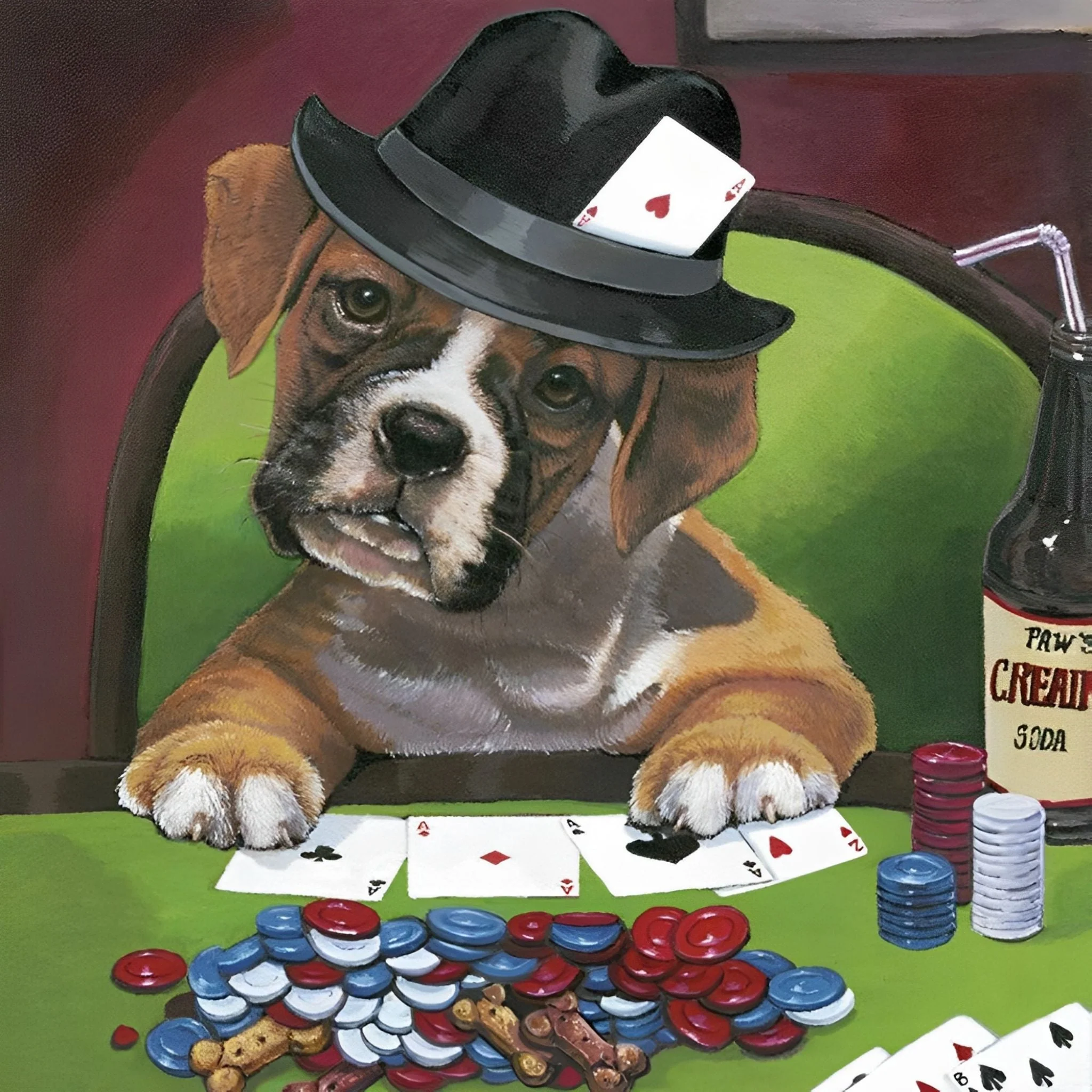 Dog Poker | Diamond Painting - Image 2