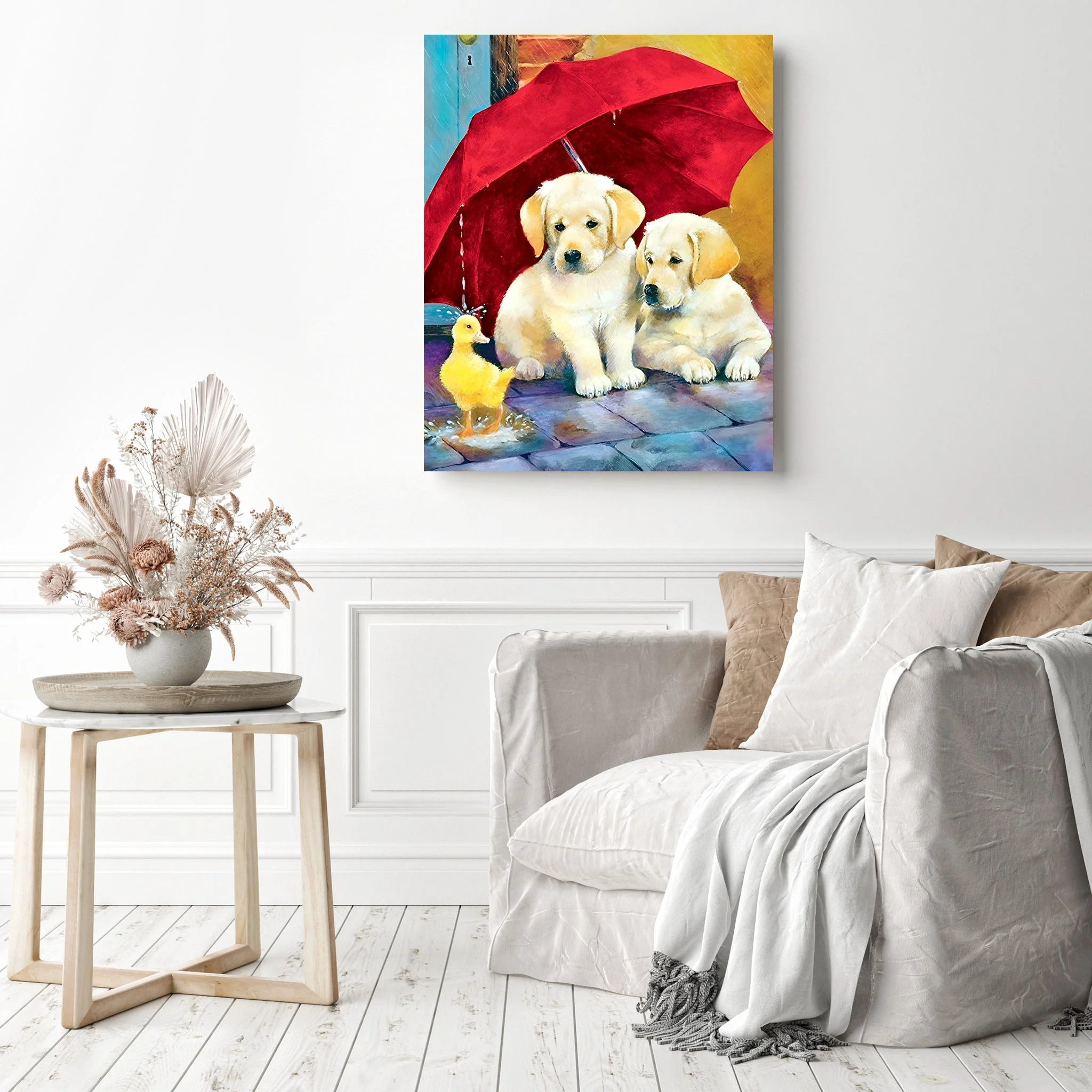 Dogs and Duck | Diamond Painting - Image 3