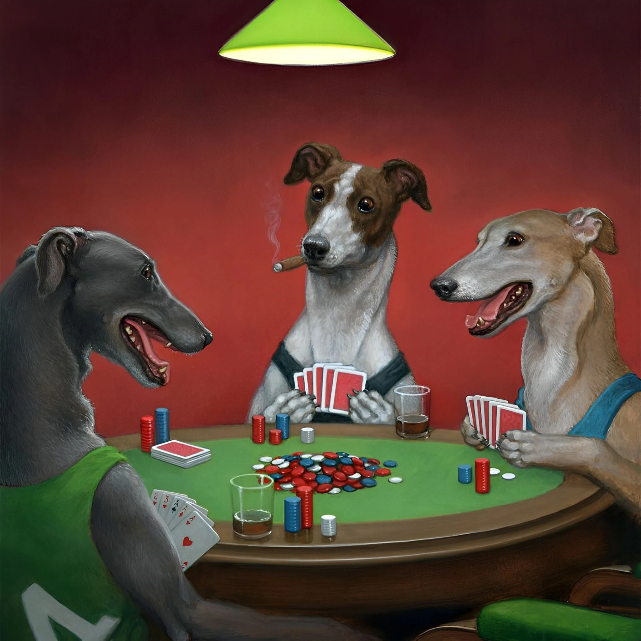 Three Dogs Poker Night | Diamond Painting - Image 2