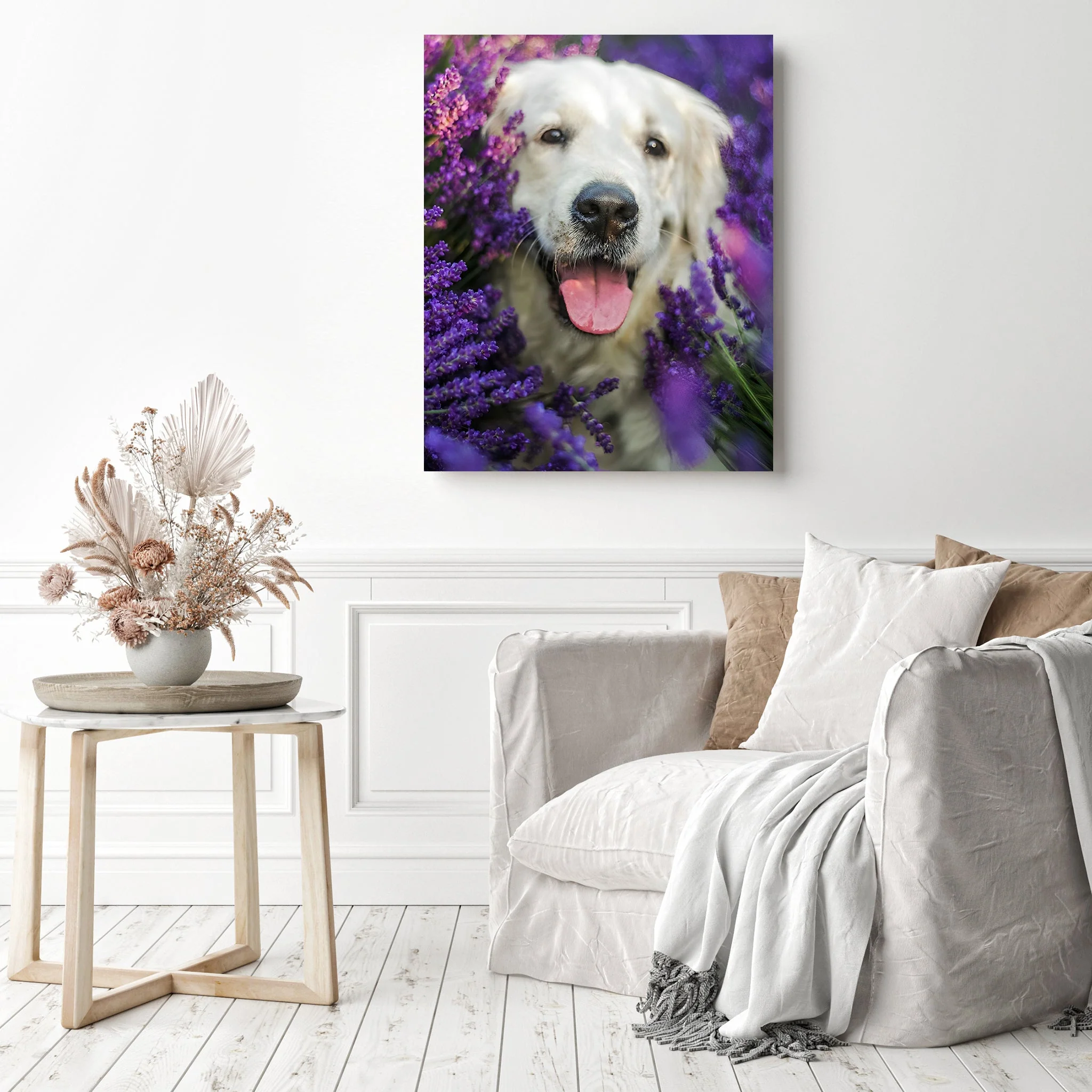 Labrador Puppy Flower | Diamond Painting - Image 3