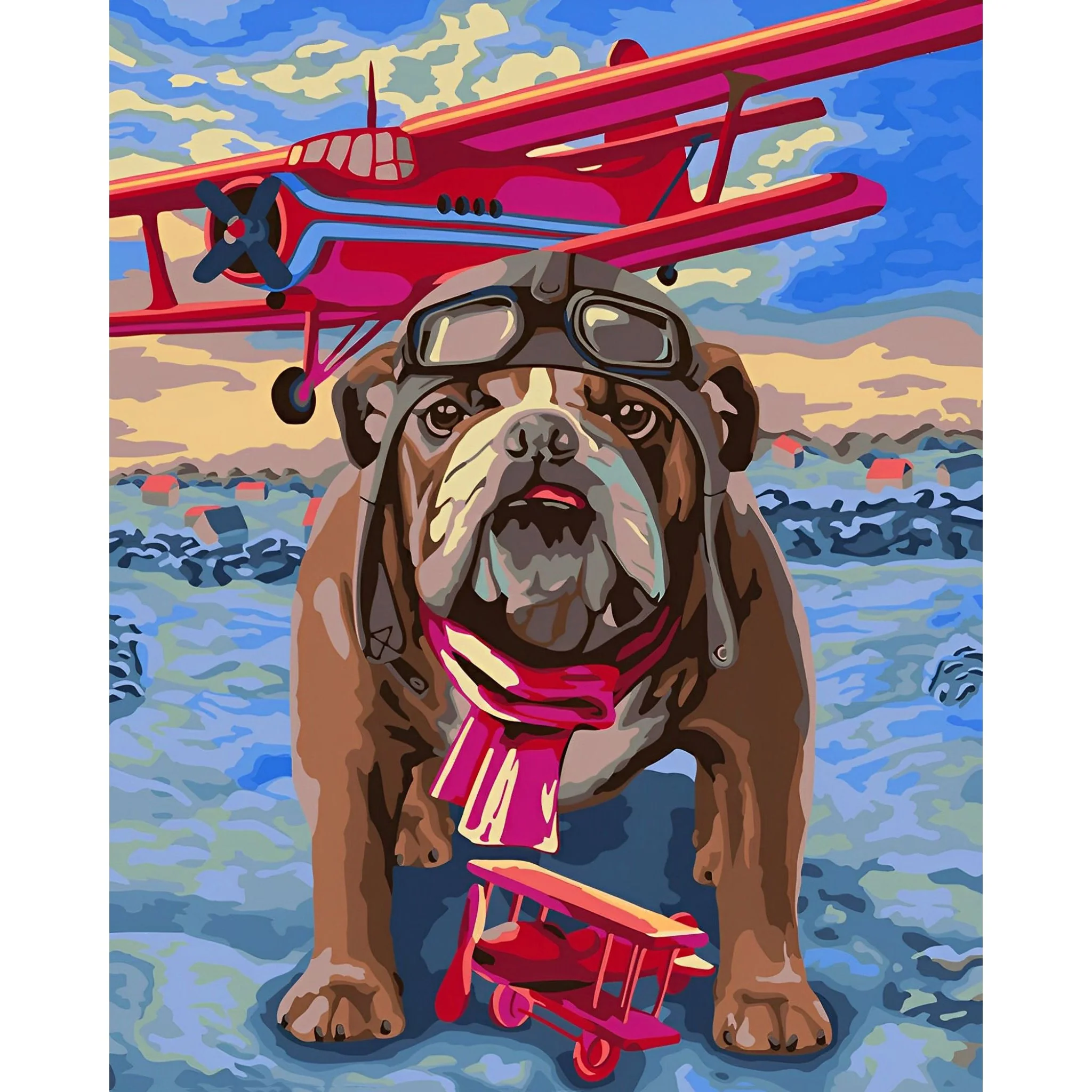Pilot Dog | Diamond Painting - Image 2