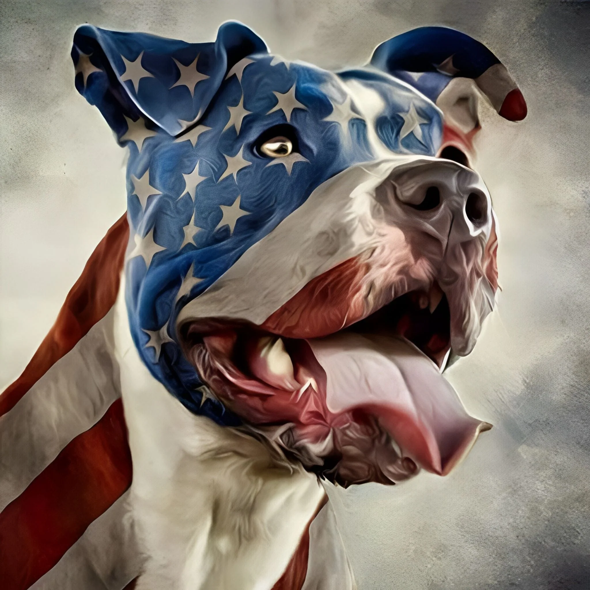 Pit Bull USA Flag | Diamond Painting - Image 2