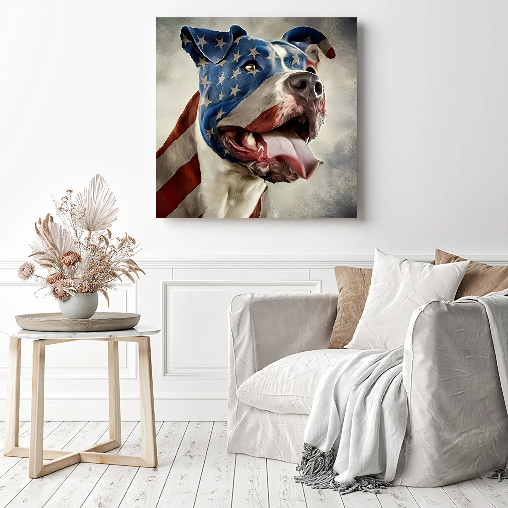 Pit Bull USA Flag | Diamond Painting - Image 3