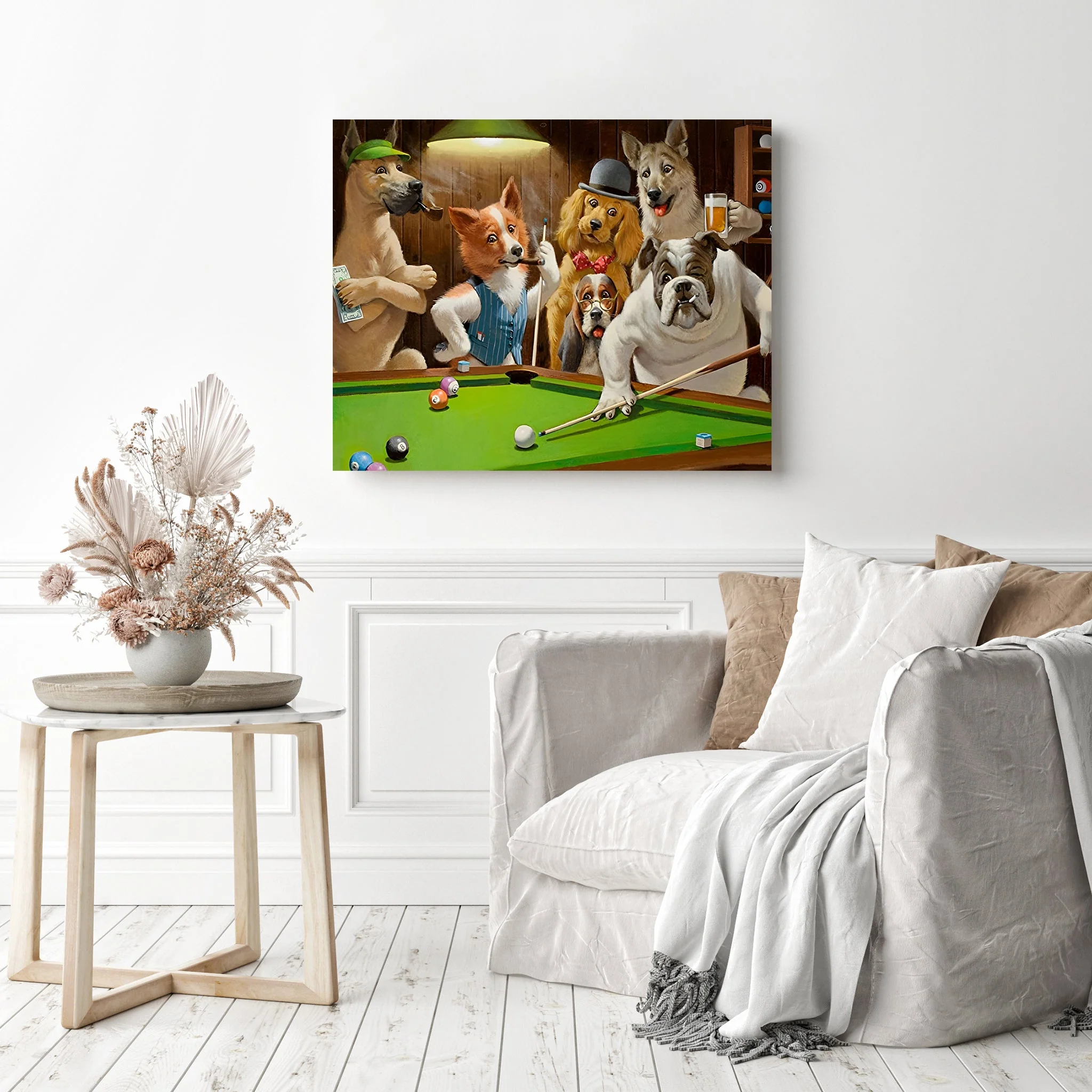 The Dog and Billiards | Diamond Painting - Image 3