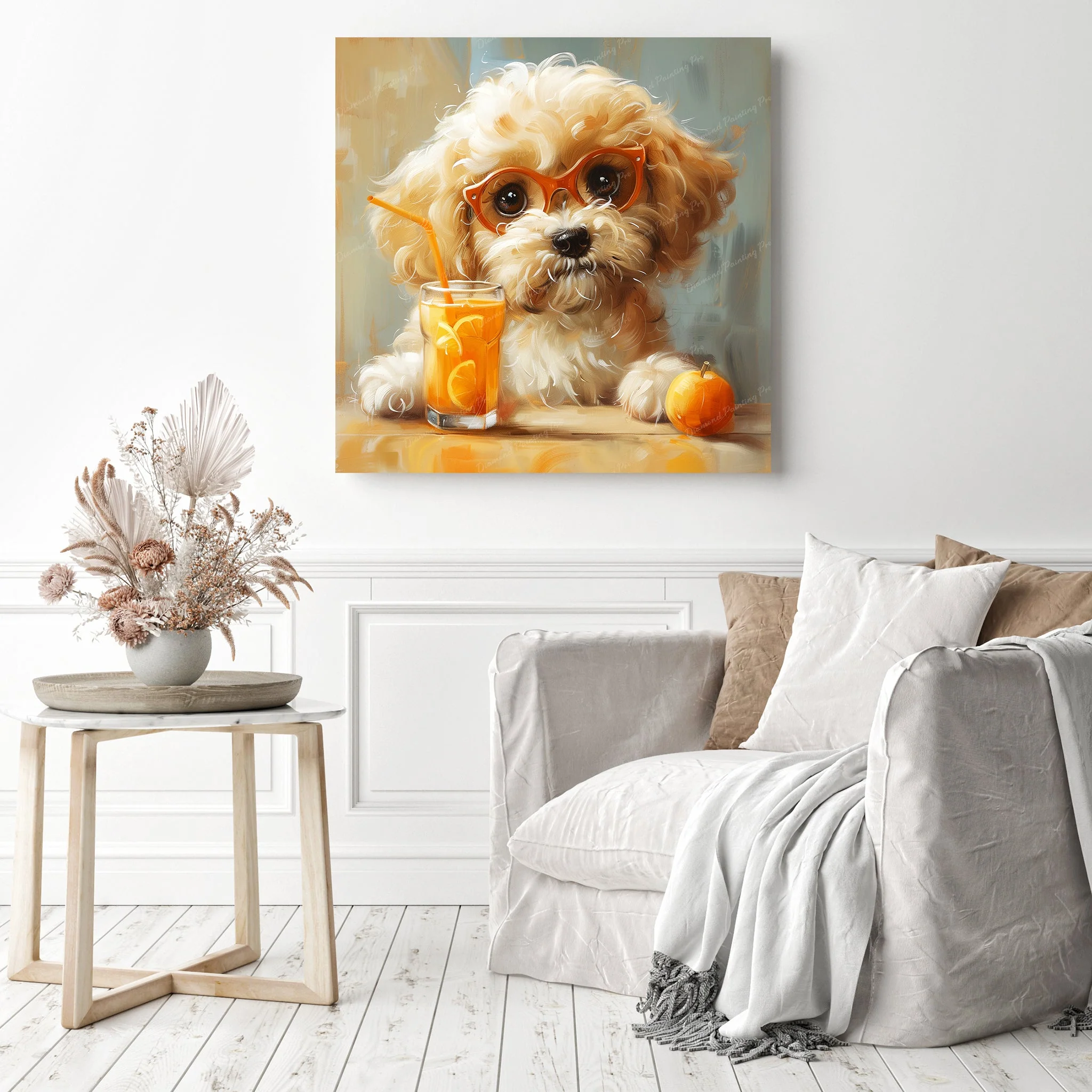Puppy's Orange Juice | Diamond Painting - Image 3