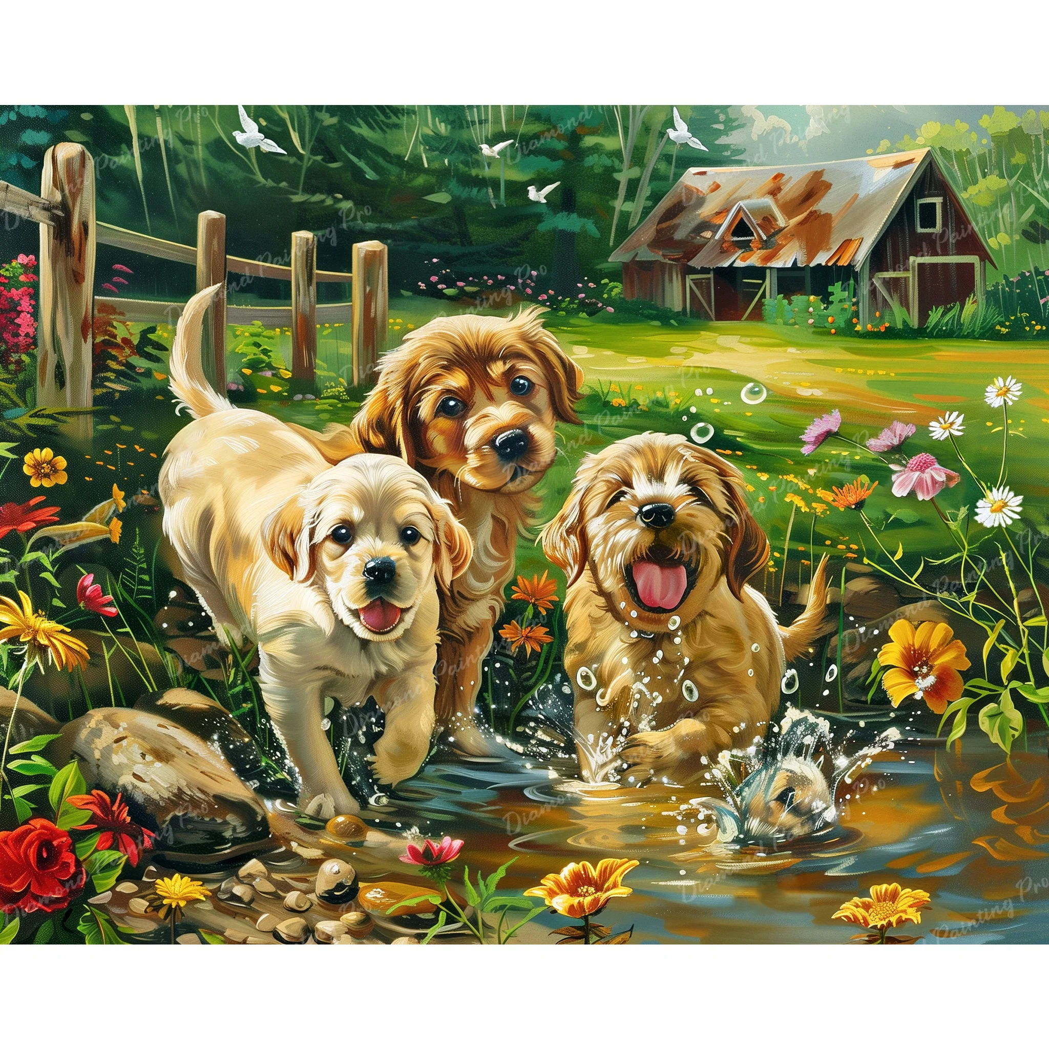 Farmyard Playtime | Diamond Painting - Image 2