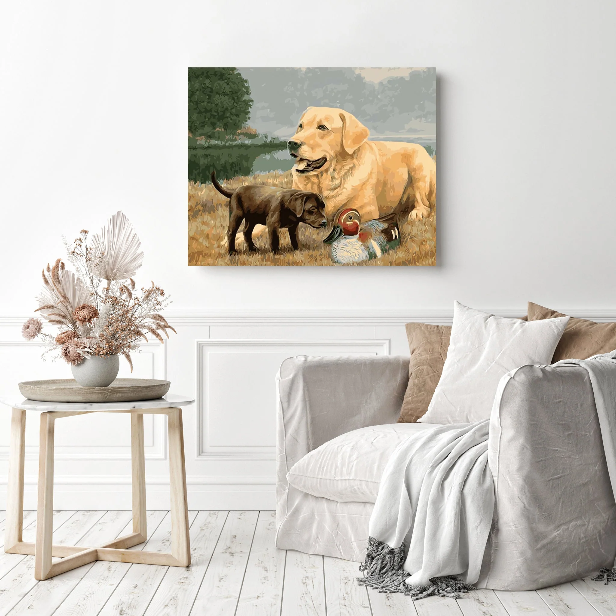 A Puppy and Her Mother | Diamond Painting - Image 3
