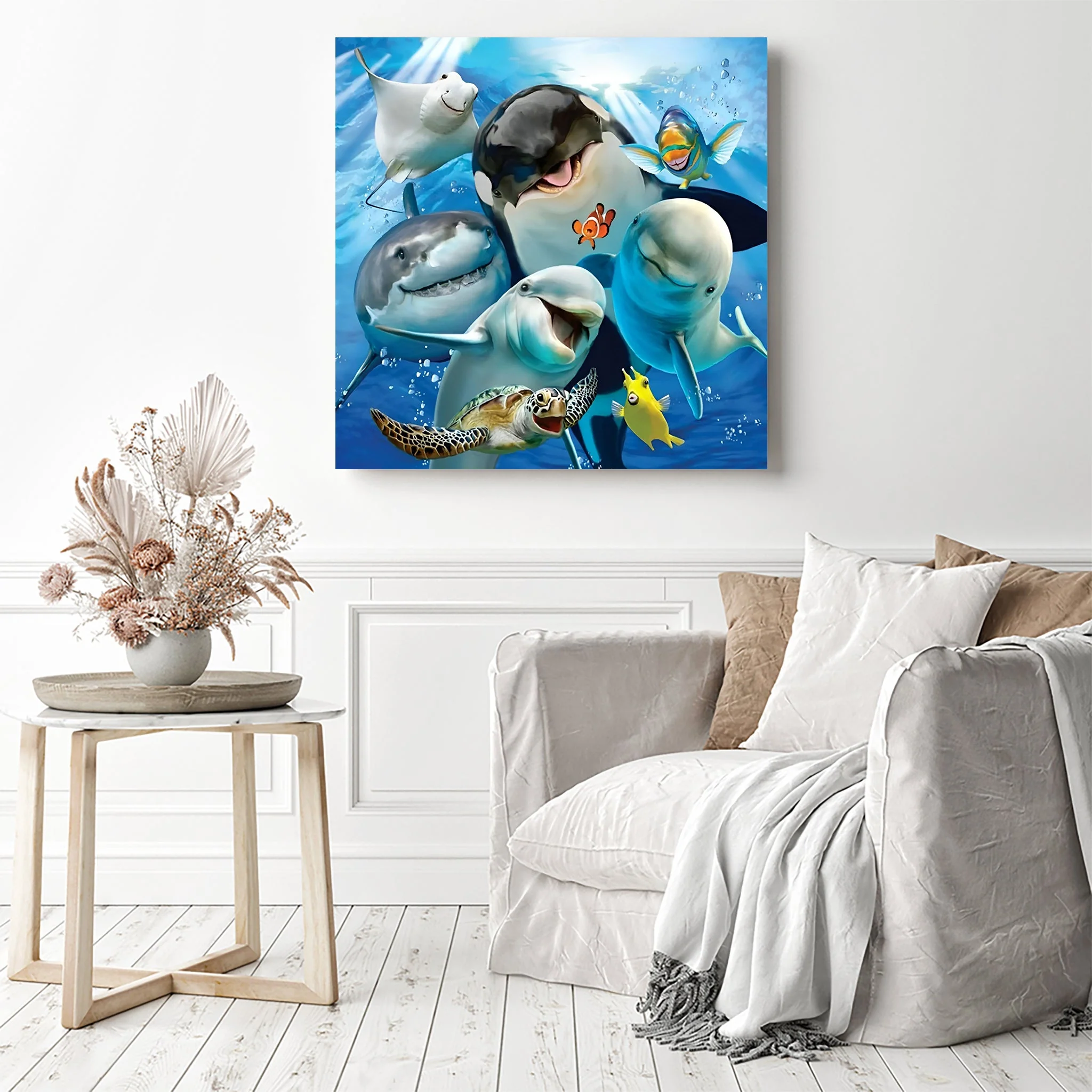 Cute Dolphins | Diamond Painting - Image 3