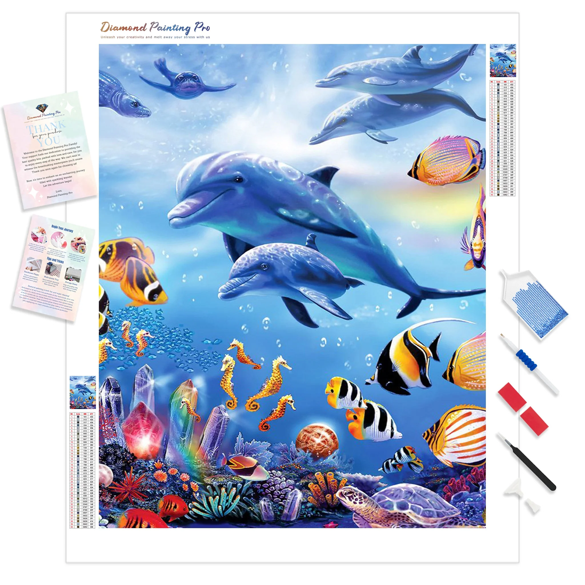 Dolphins and Ocean Friends | Diamond Painting