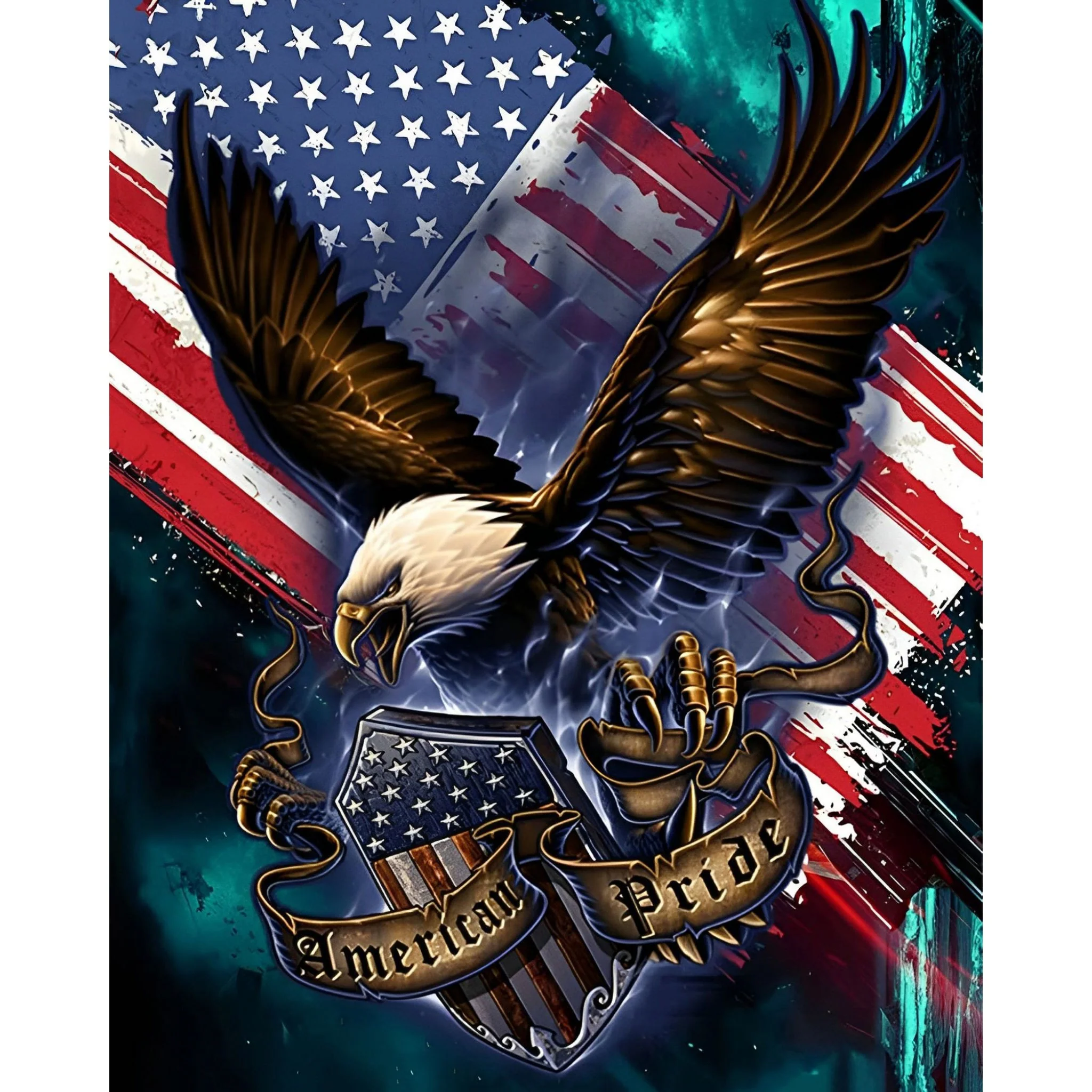 Eagle and American Pride | Diamond Painting - Image 2