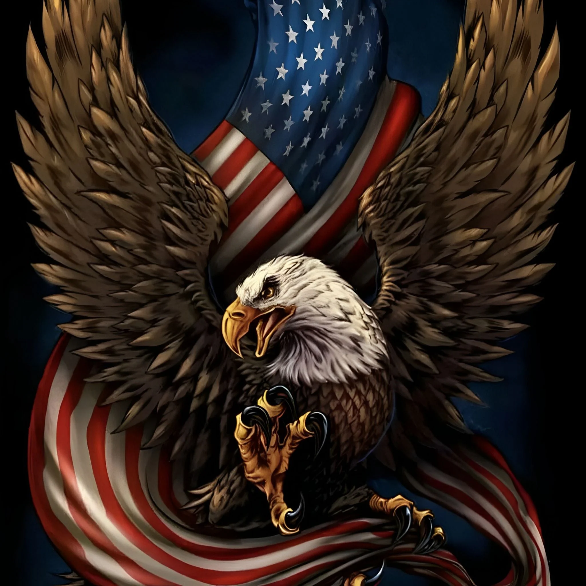 Eagle Star and Stripe | Diamond Painting - Image 2