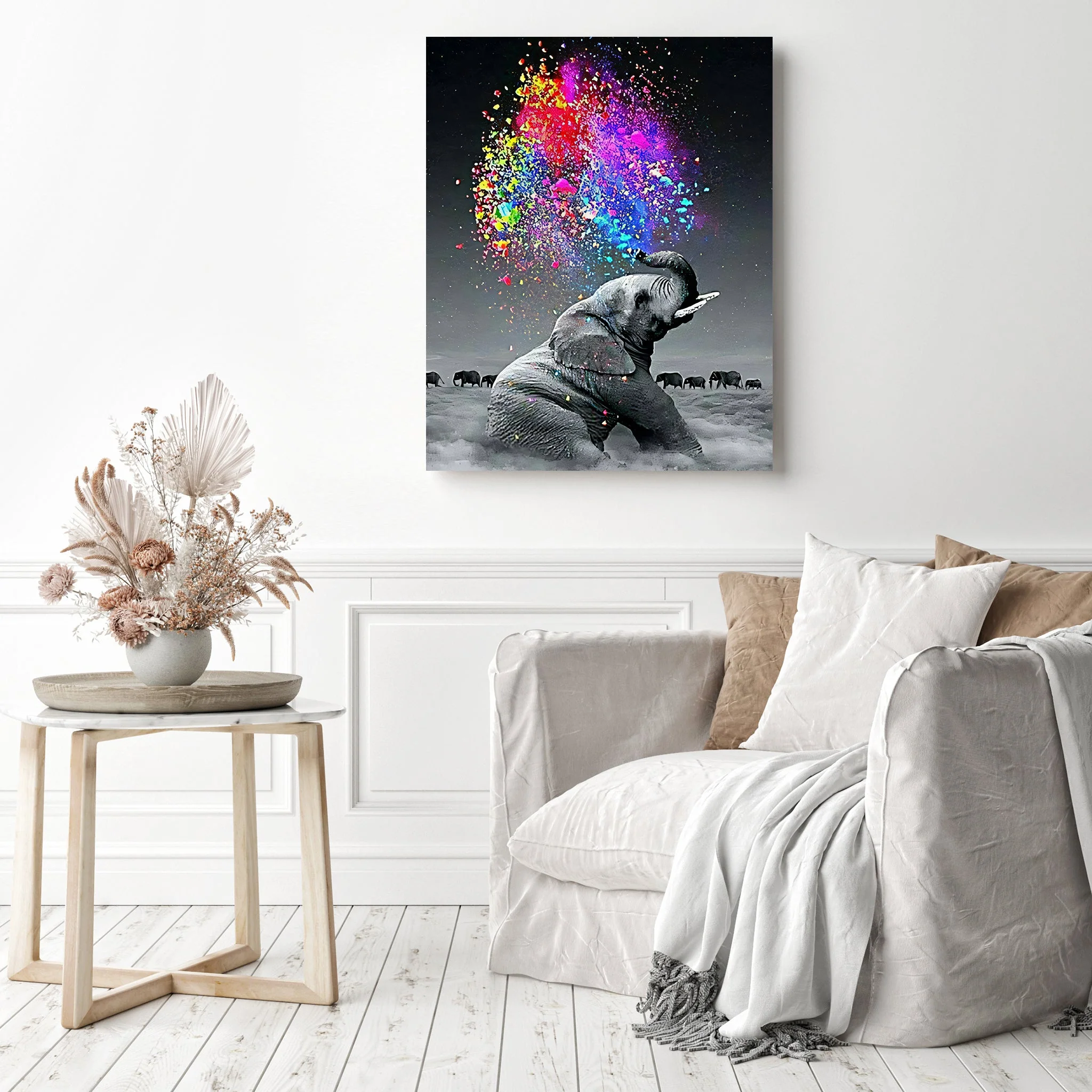 Elephant Spraying Colors | Diamond Painting - Image 3