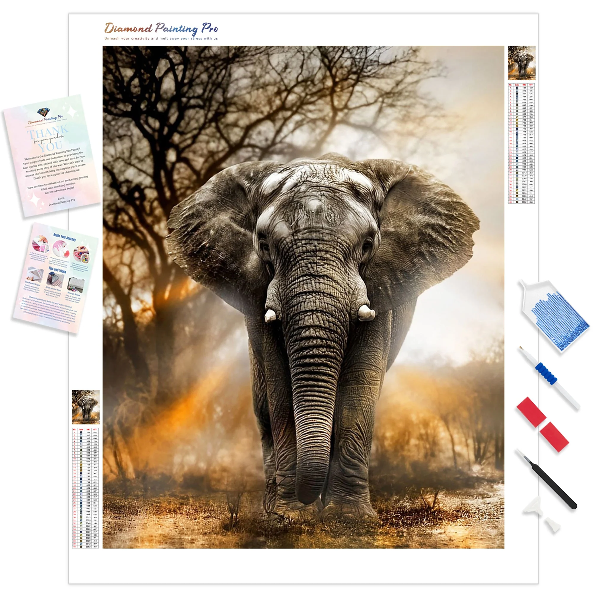 Illustrious Elephant | Diamond Painting