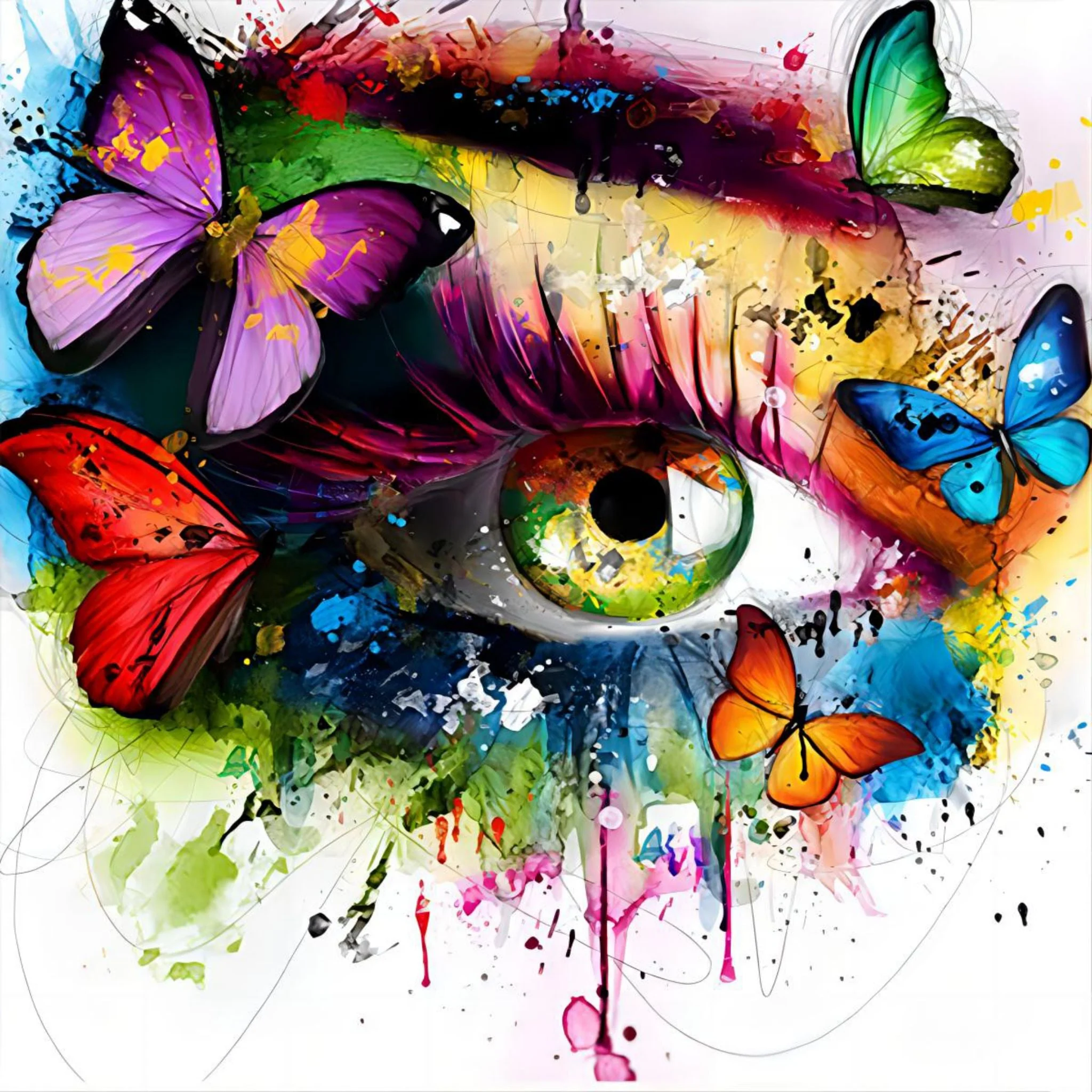 Colorful Eyes Butterfly | Diamond Painting - Image 2