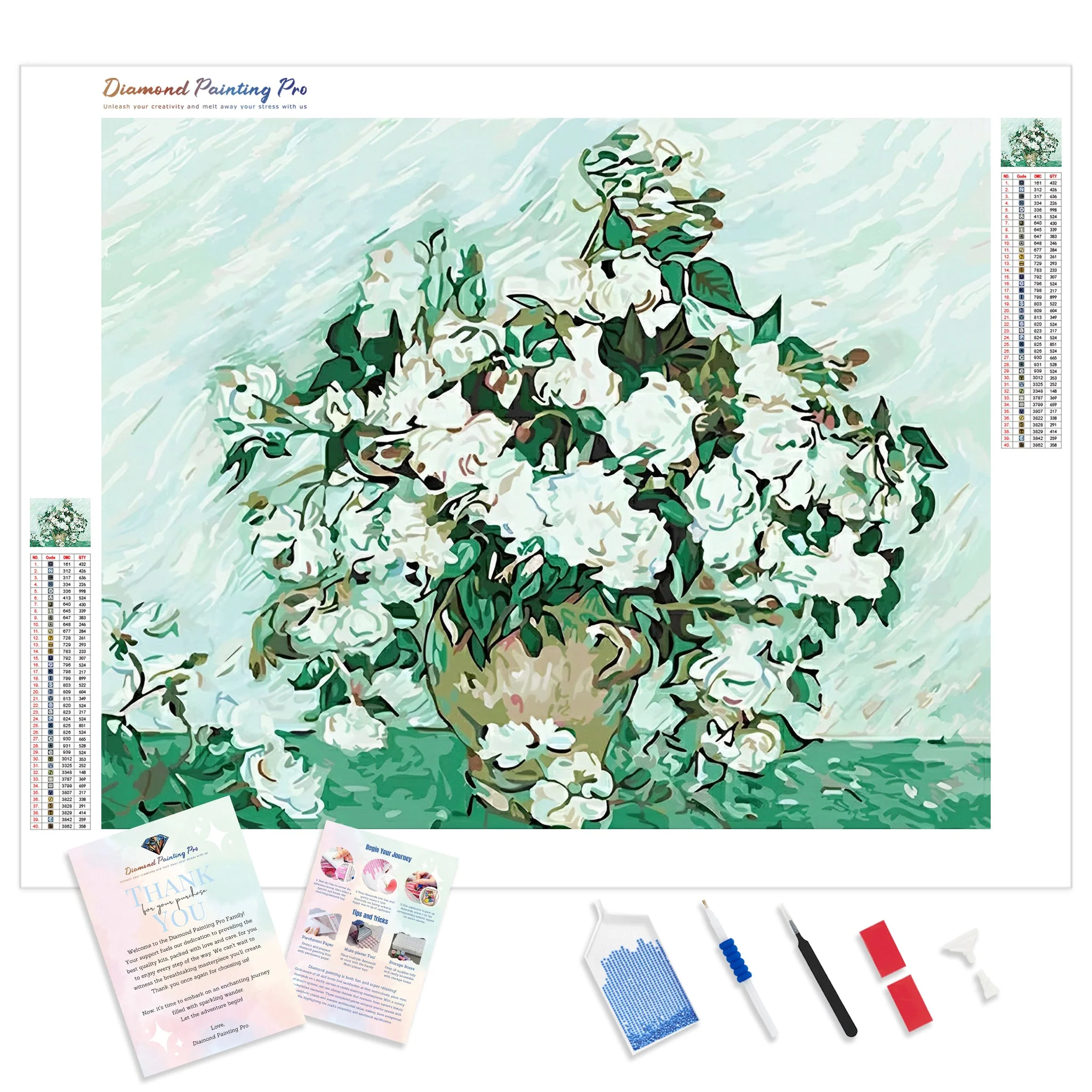 Roses - Van Gogh | Diamond Painting